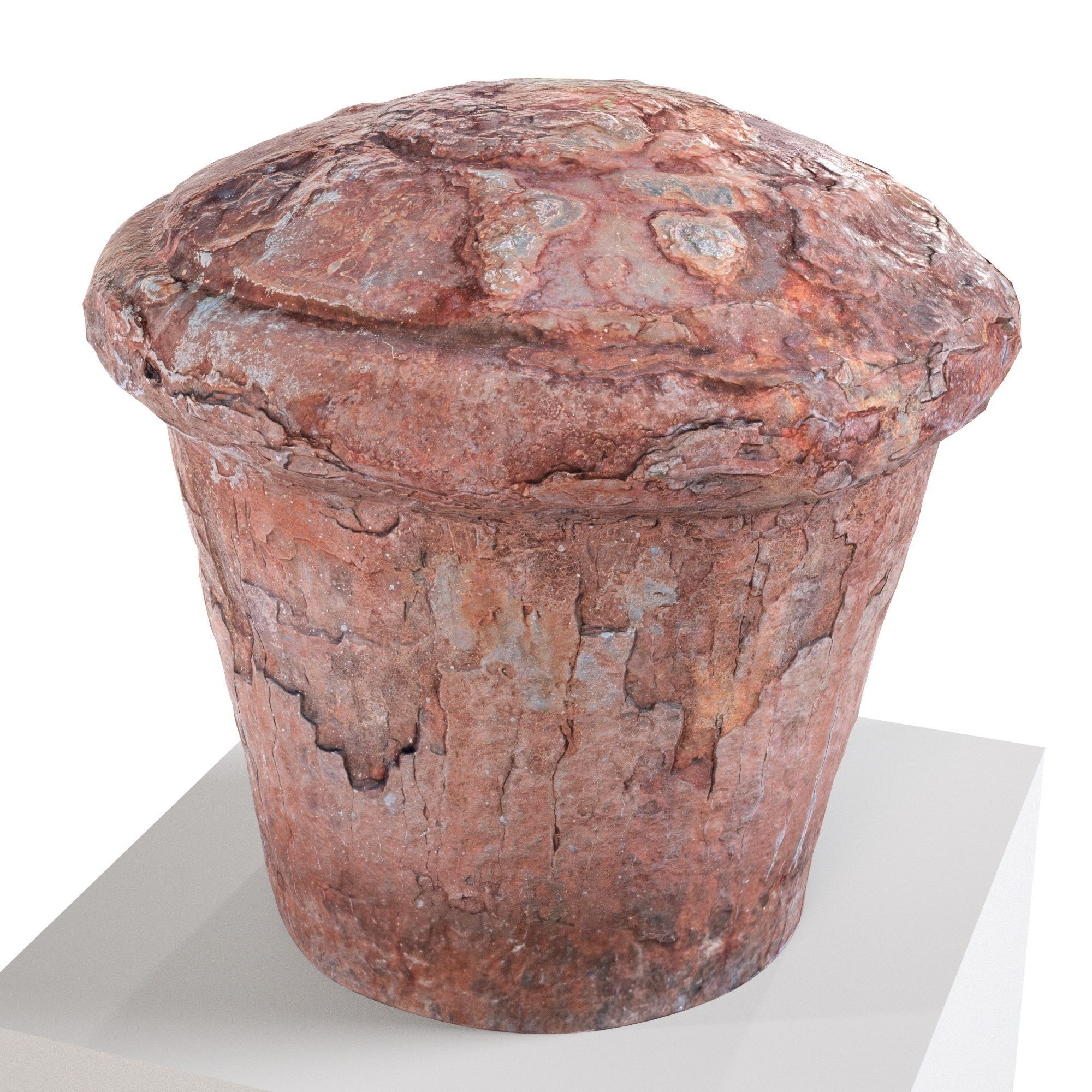 Old Rusted Mooring 09 Low-poly 3D model_5