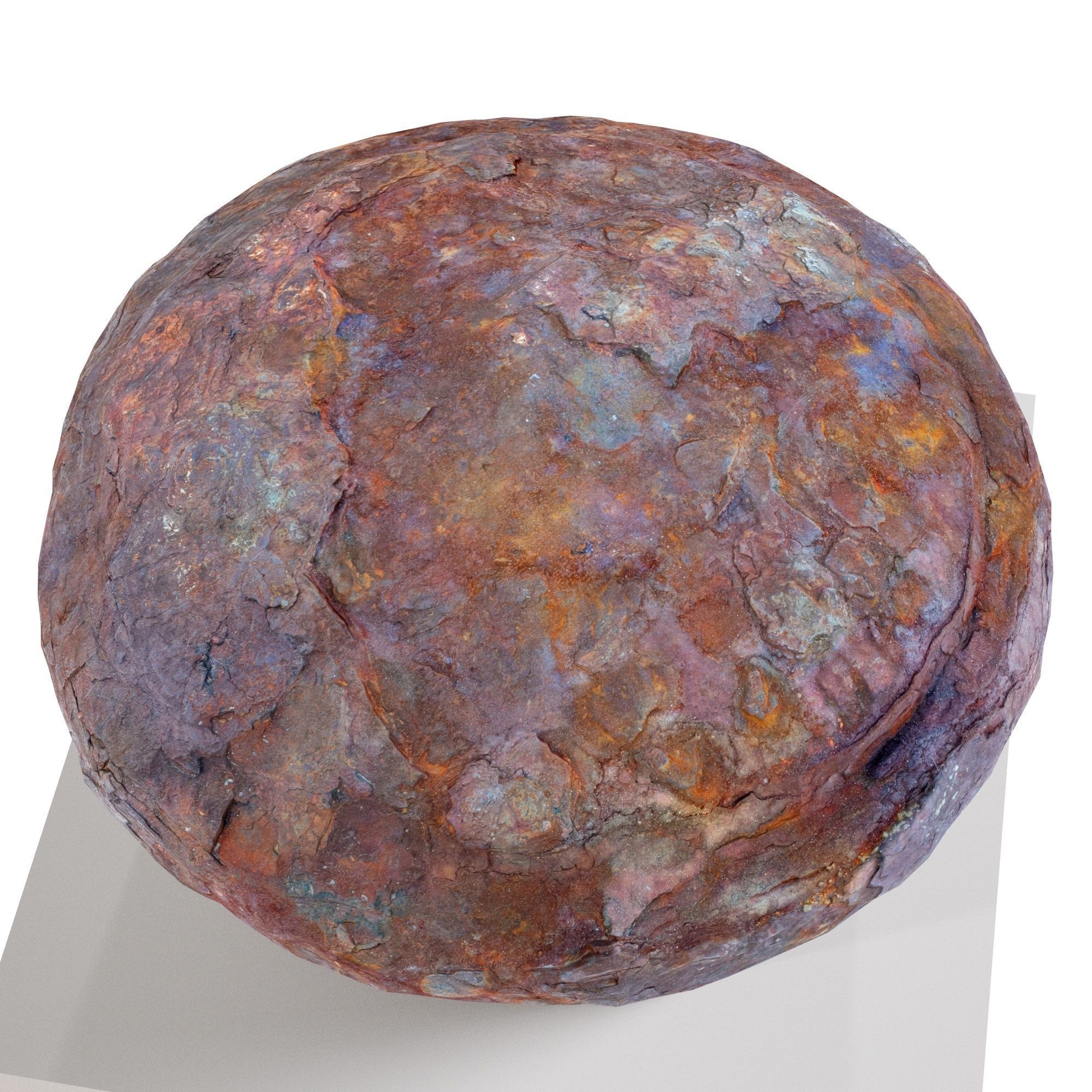 Old Rusted Mooring 08 Low-poly 3D model_8