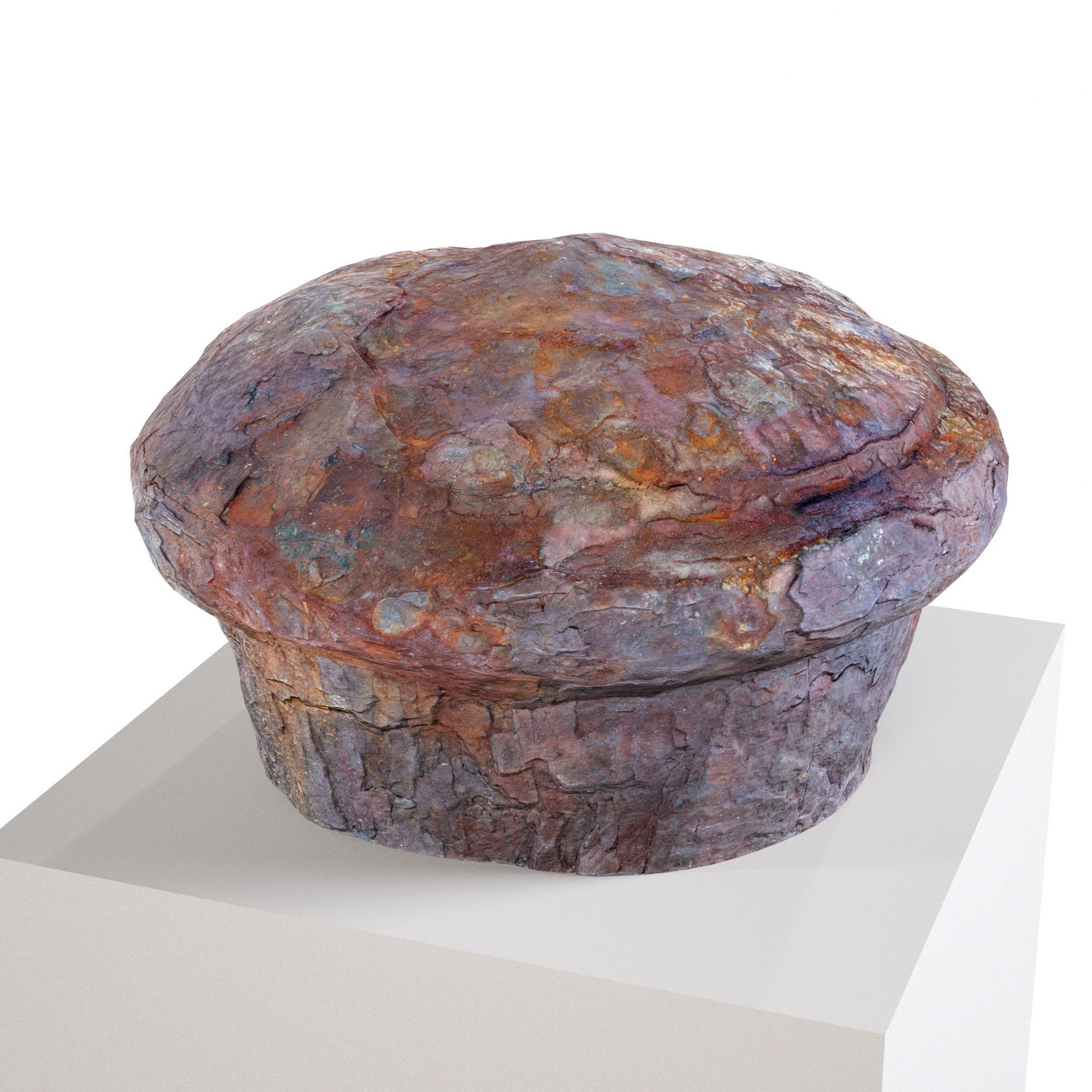 Old Rusted Mooring 08 Low-poly 3D model_7