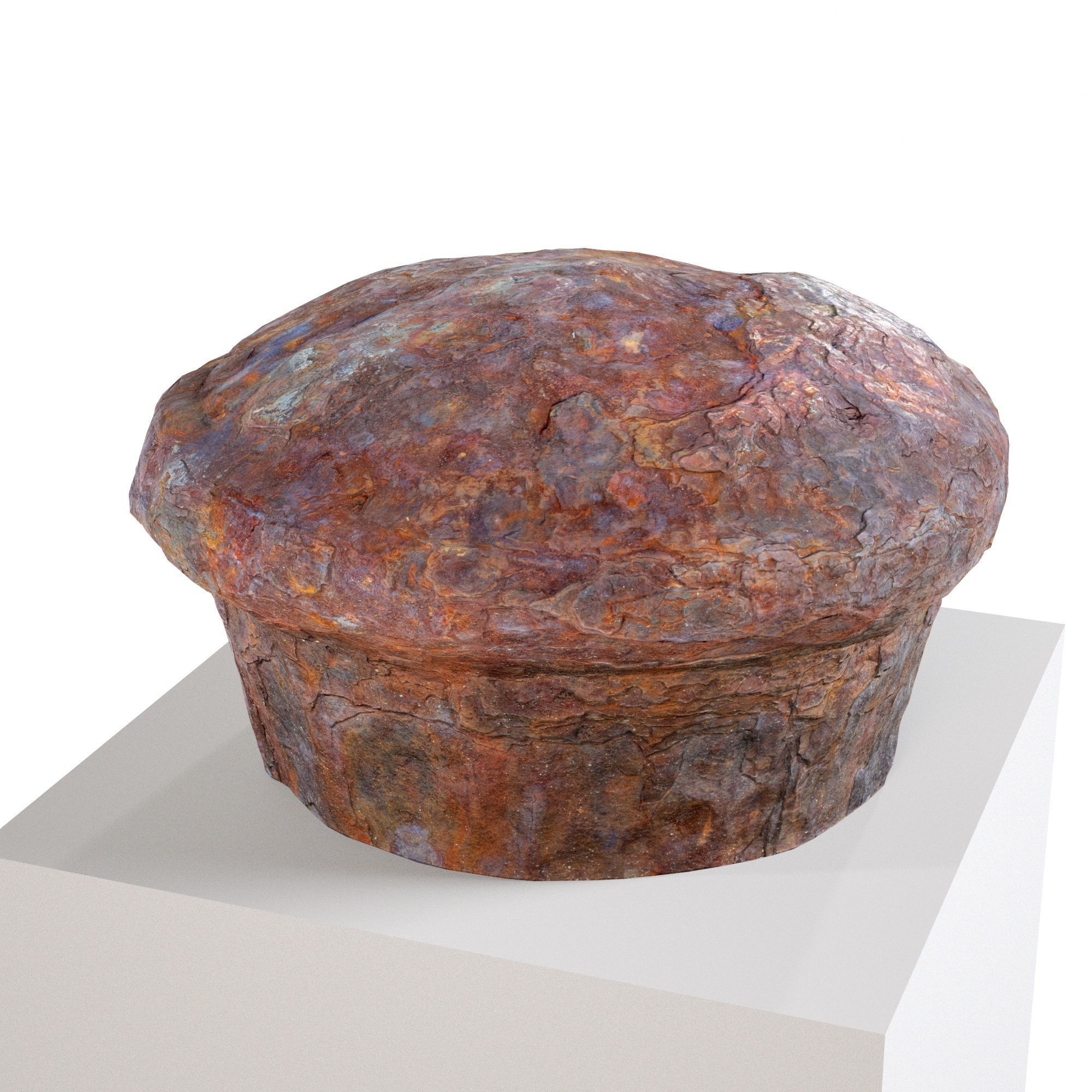 Old Rusted Mooring 08 Low-poly 3D model_5