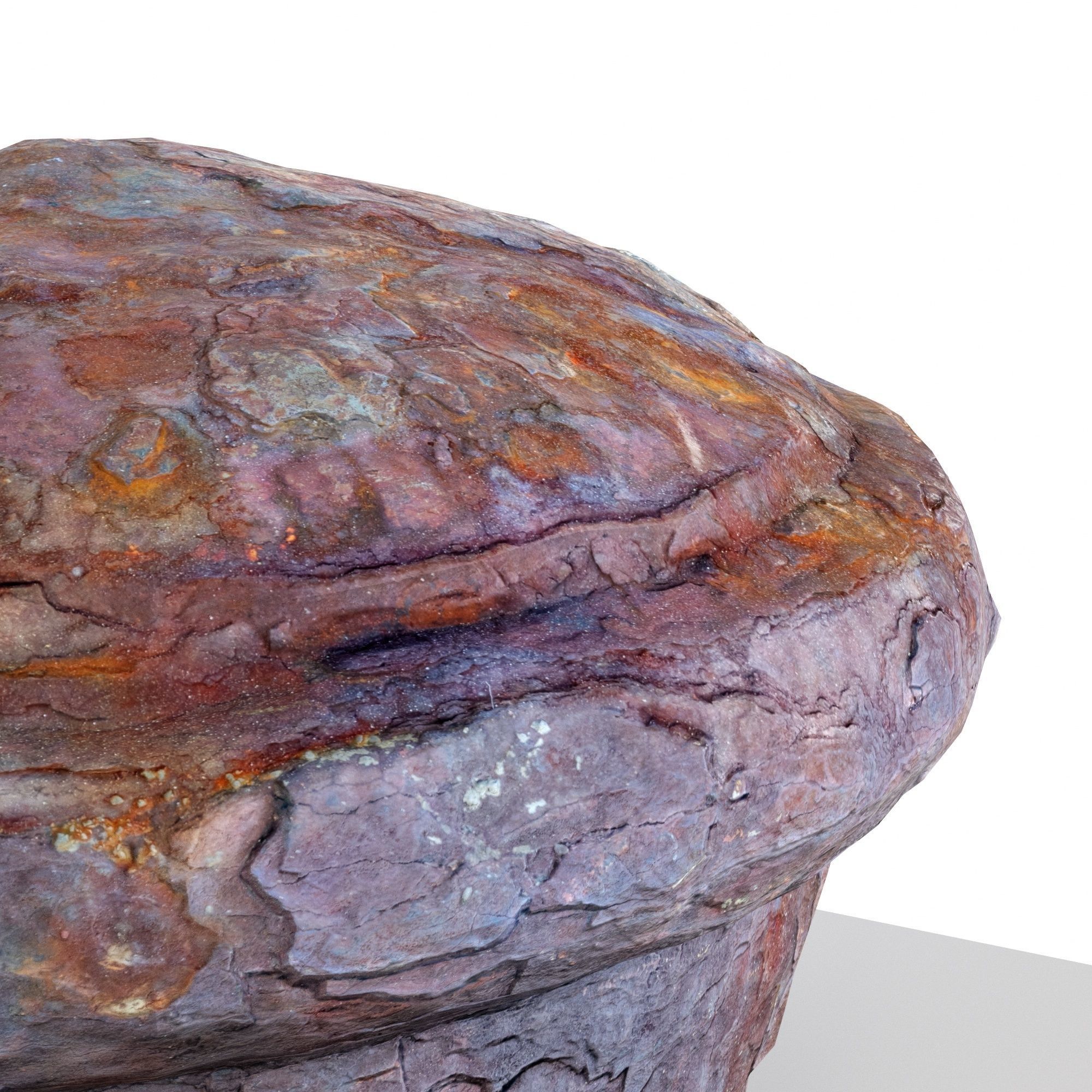 Old Rusted Mooring 08 Low-poly 3D model_3