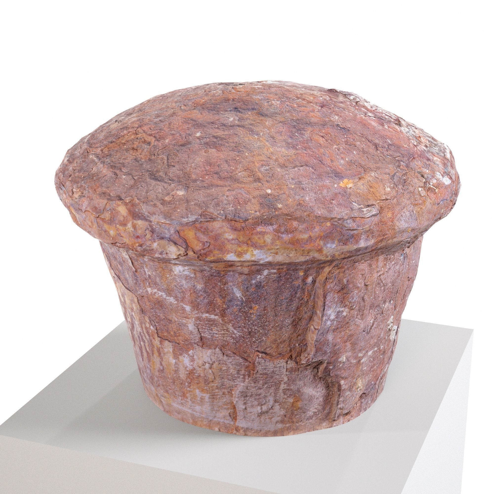 Old Rusted Mooring 07 Low-poly 3D model_4