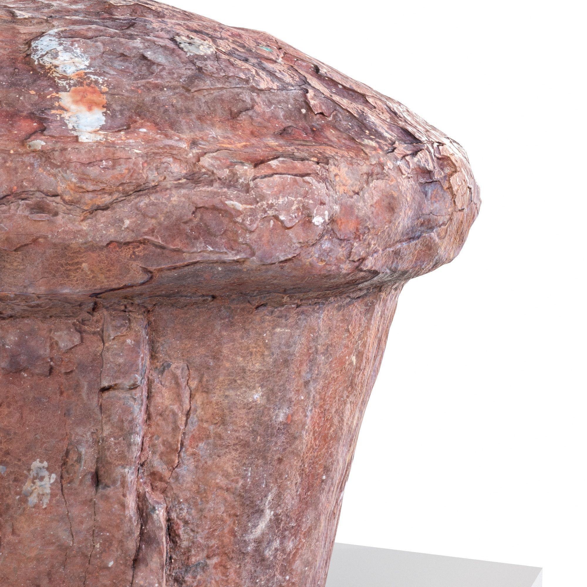 Old Rusted Mooring 07 Low-poly 3D model_3