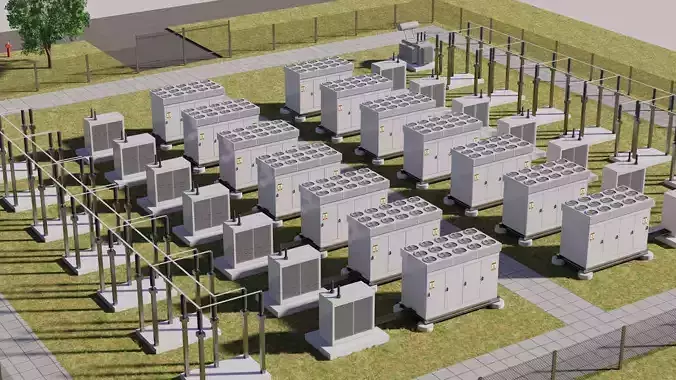 Battery Storage Power Station 3D model