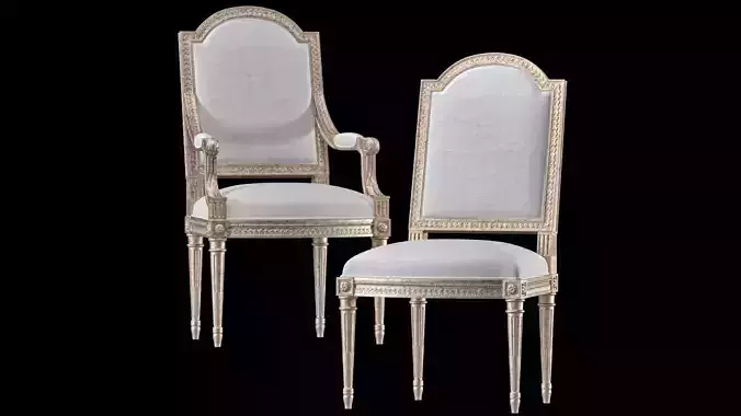 ebanista colette chairs 3D model