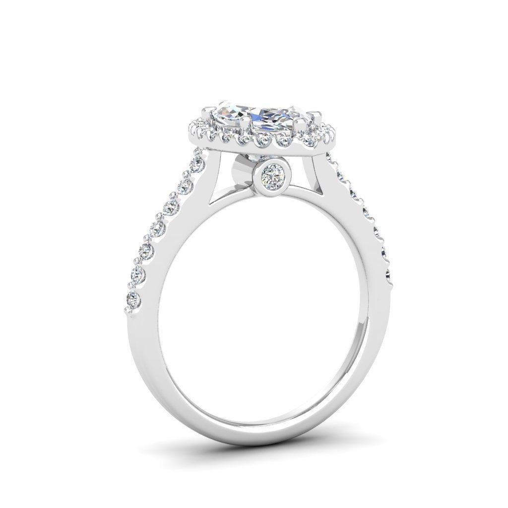 Luxury Engagement Diamond ring marquise 3D print model_19