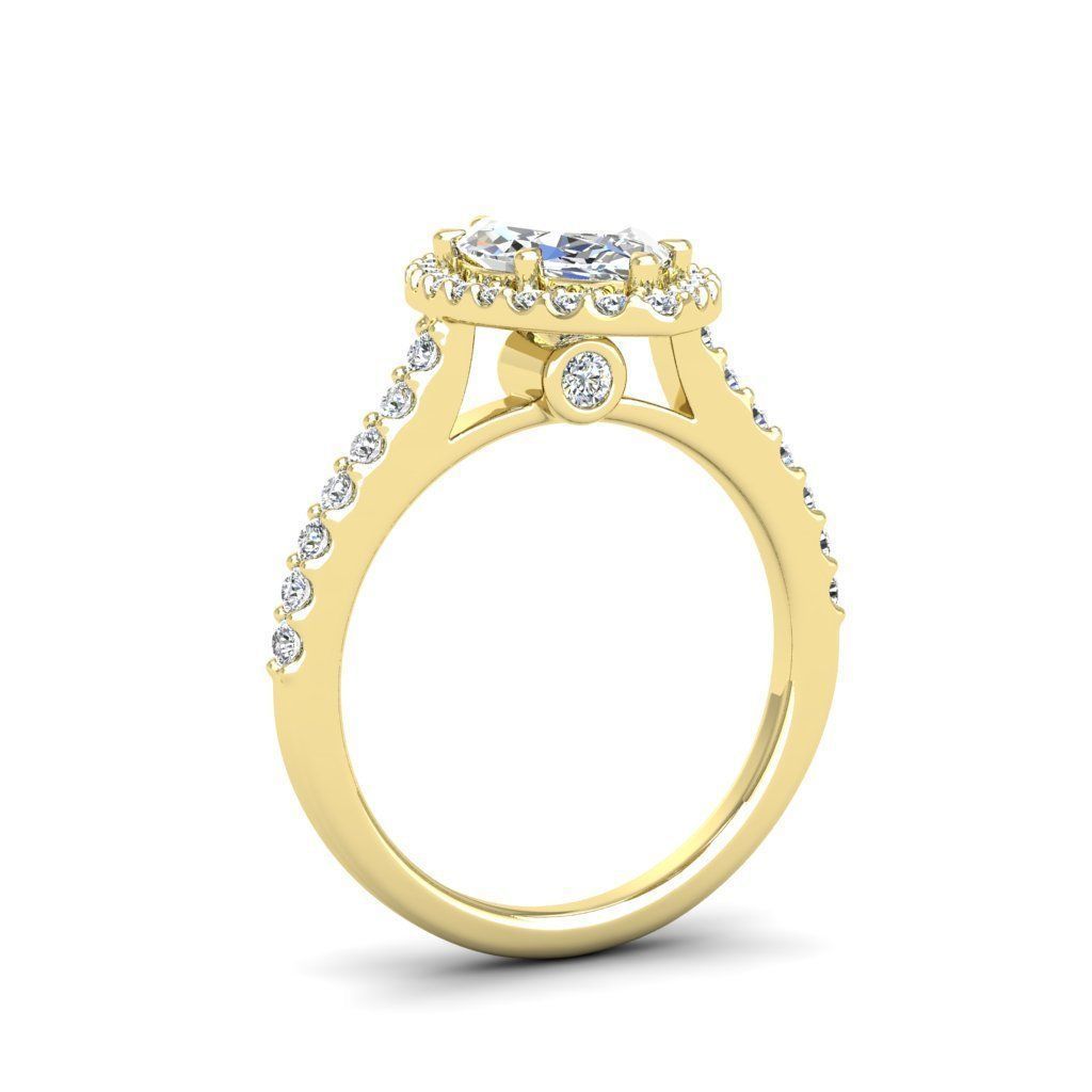 Luxury Engagement Diamond ring marquise 3D print model_16