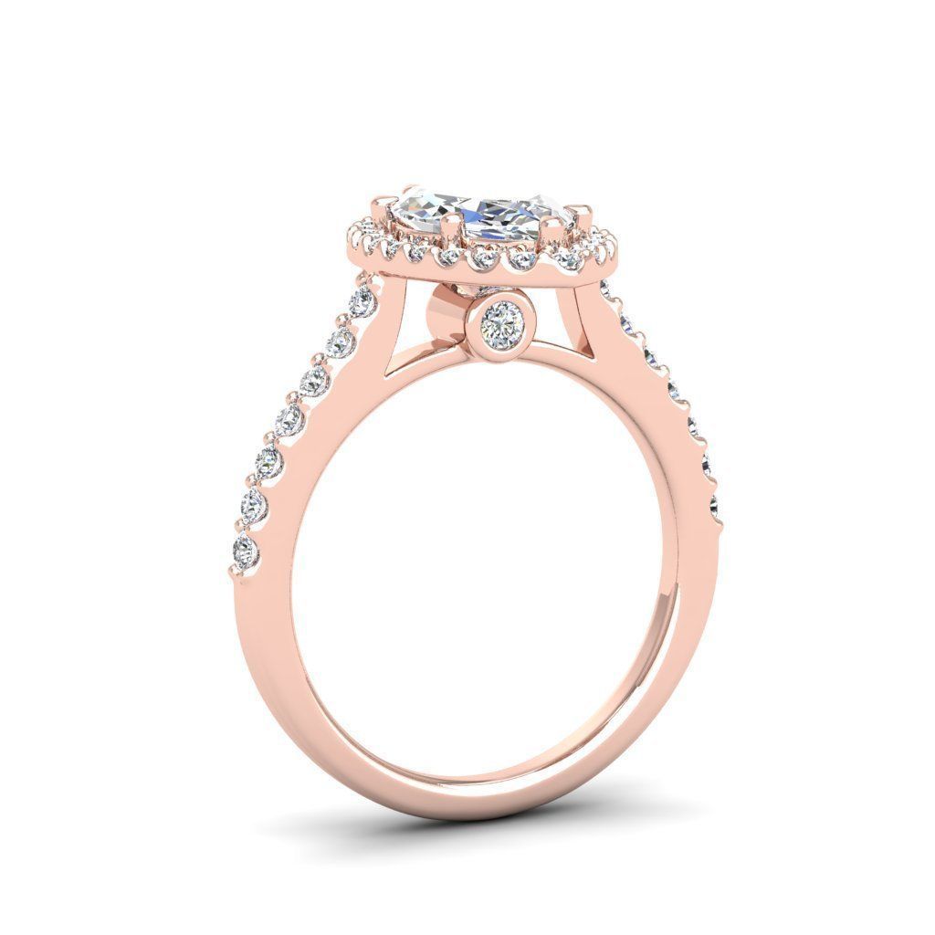 Luxury Engagement Diamond ring marquise 3D print model_24