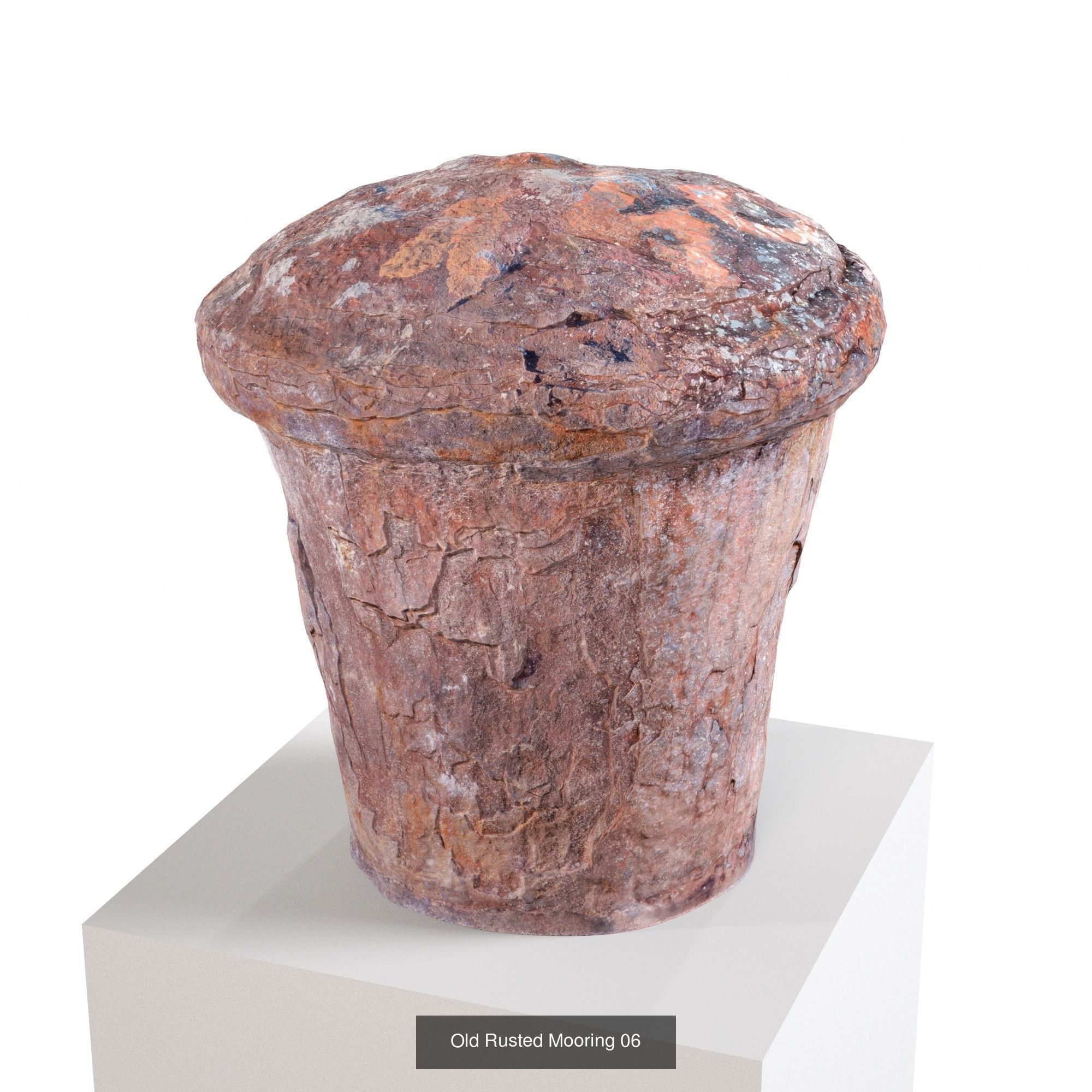 Old Rusted Mooring - x6 Pack 3D Model Collection_4