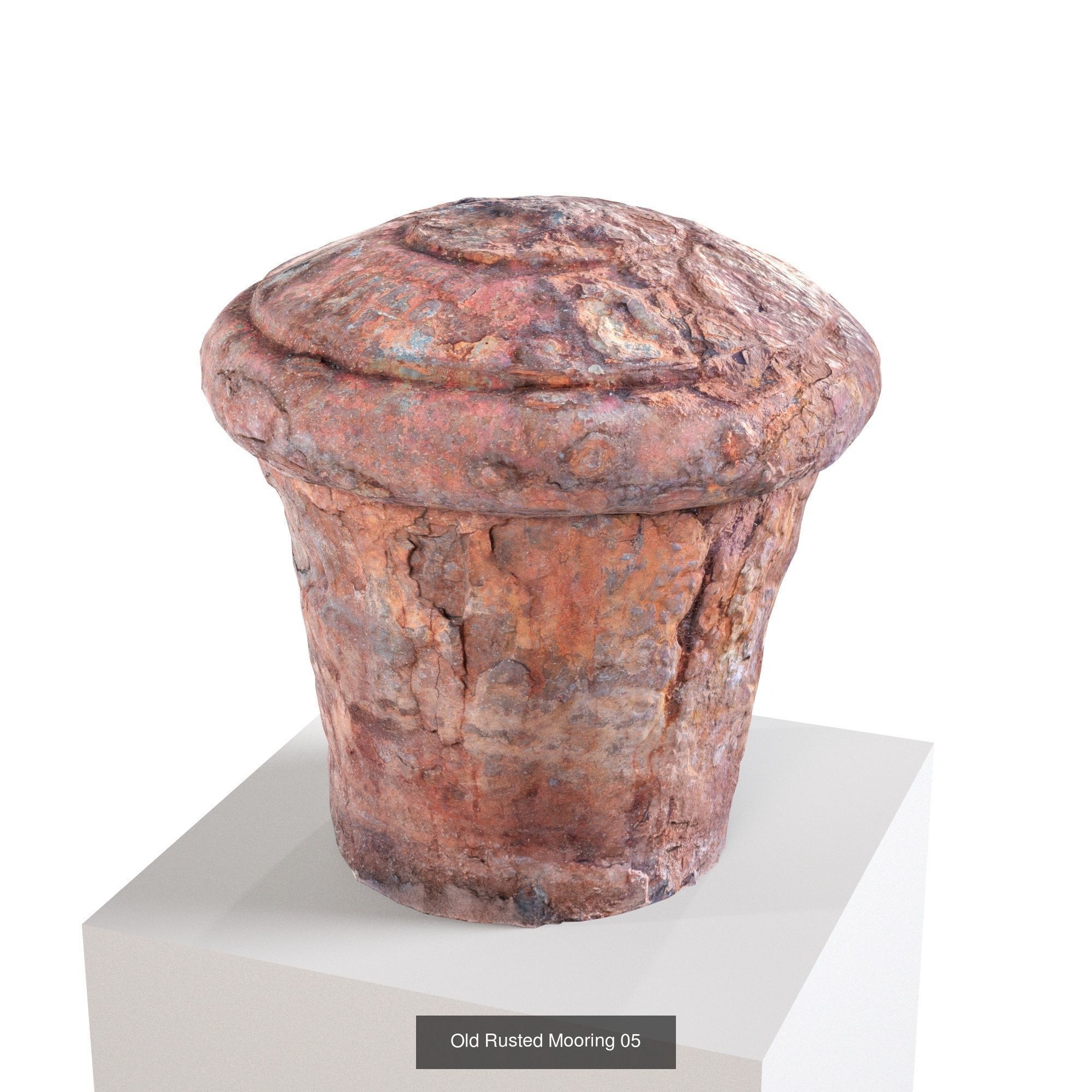 Old Rusted Mooring - x6 Pack 3D Model Collection_3