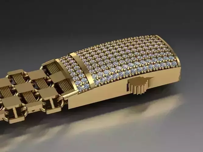 gold chain bracelet  chain 3D print model