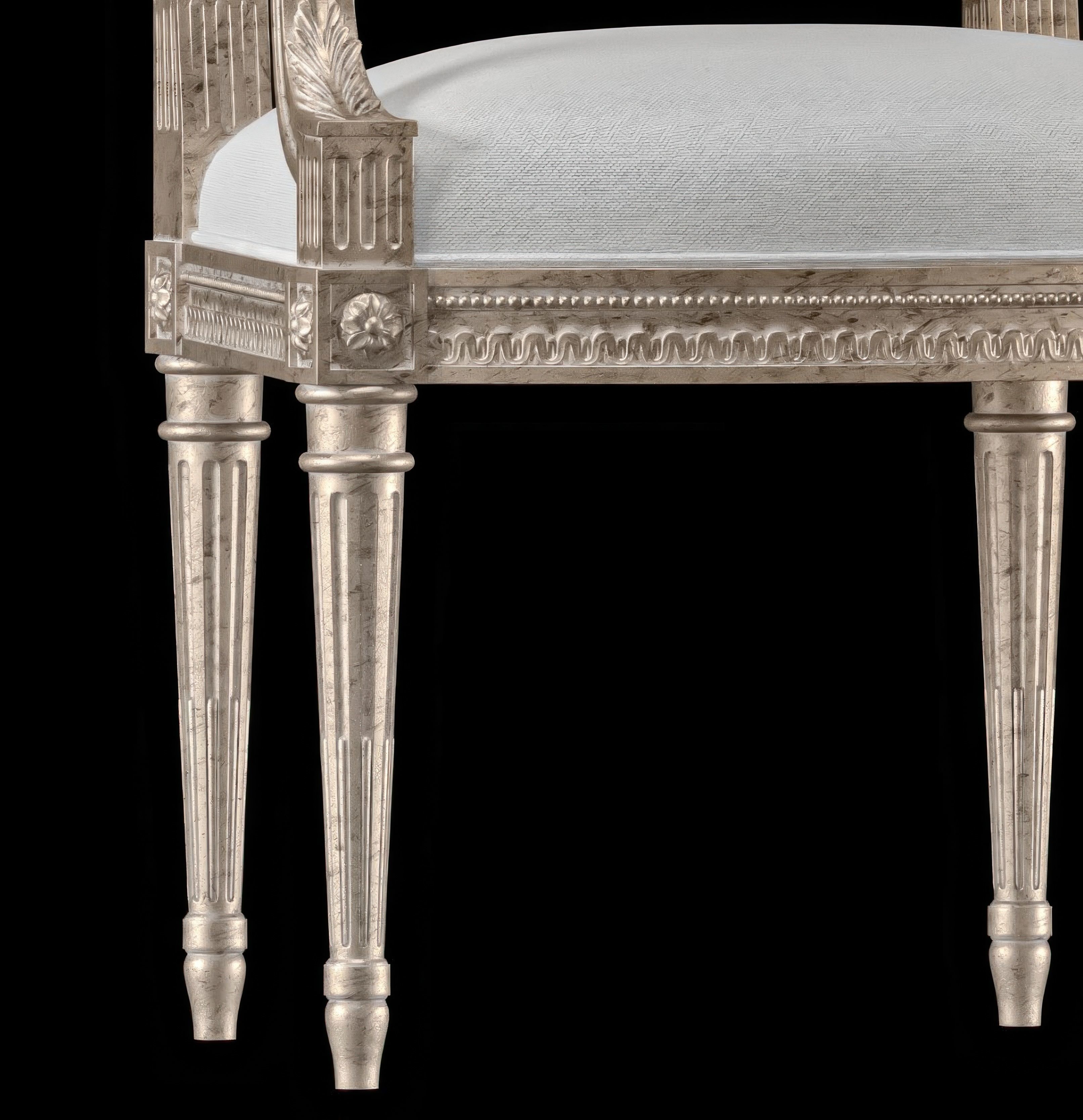 ebanista luciani rectangular dining table  and chair 3D model_16