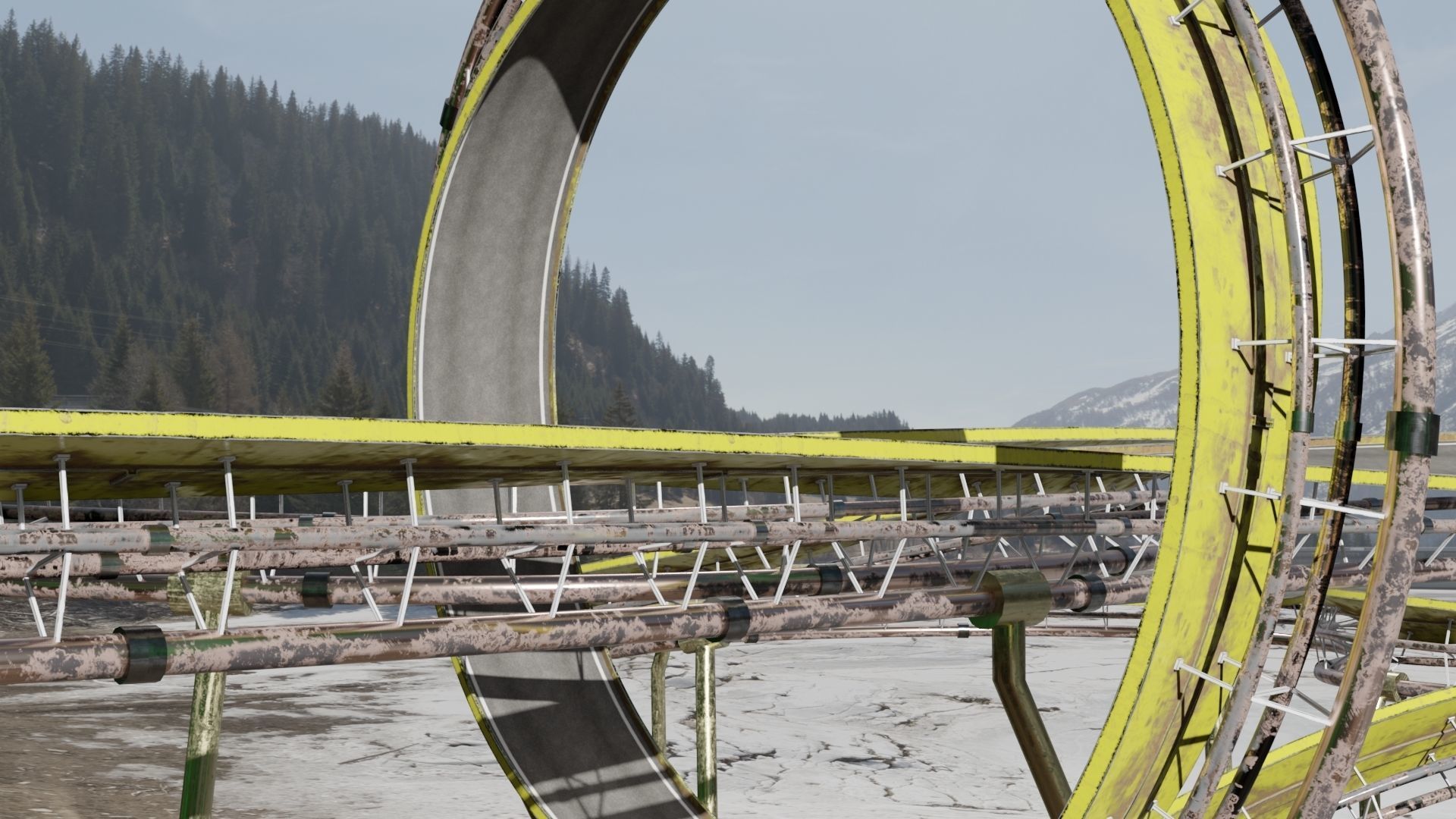 Acrobatic Track Low-poly 3D model_12