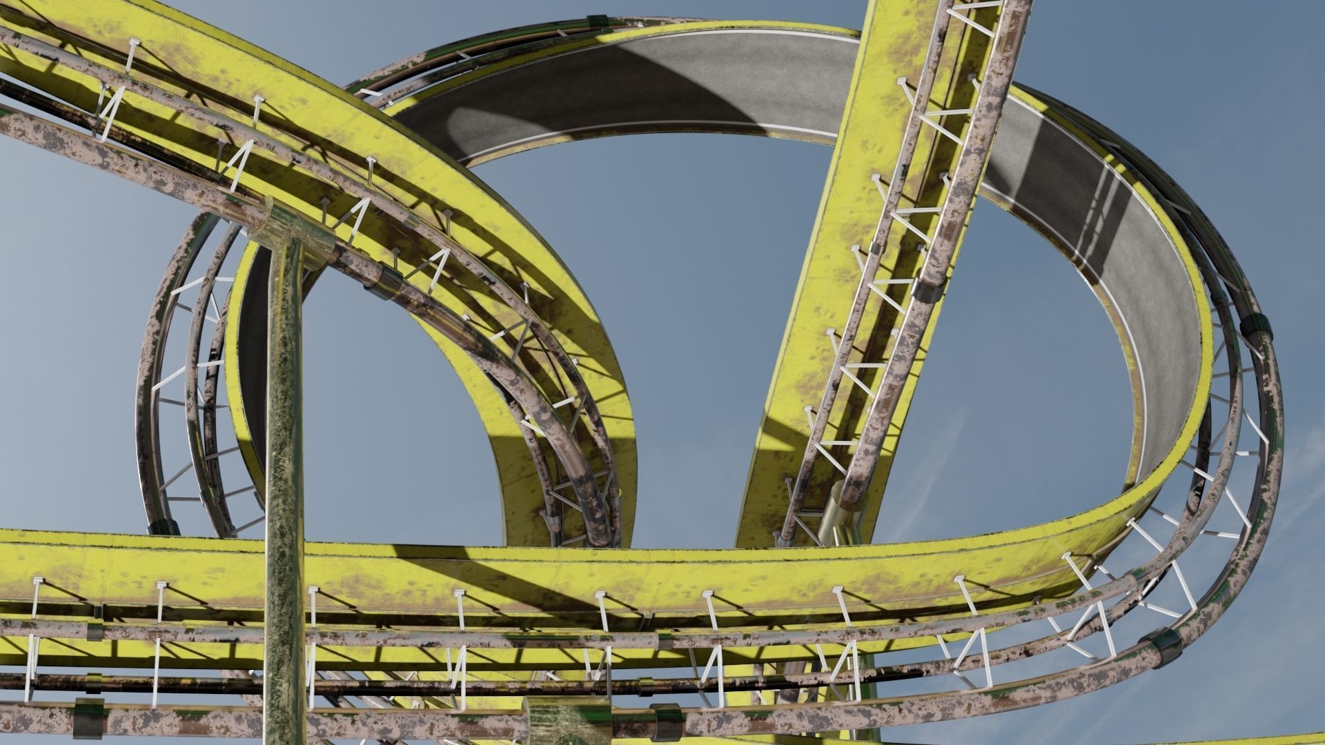 Acrobatic Track Low-poly 3D model_17