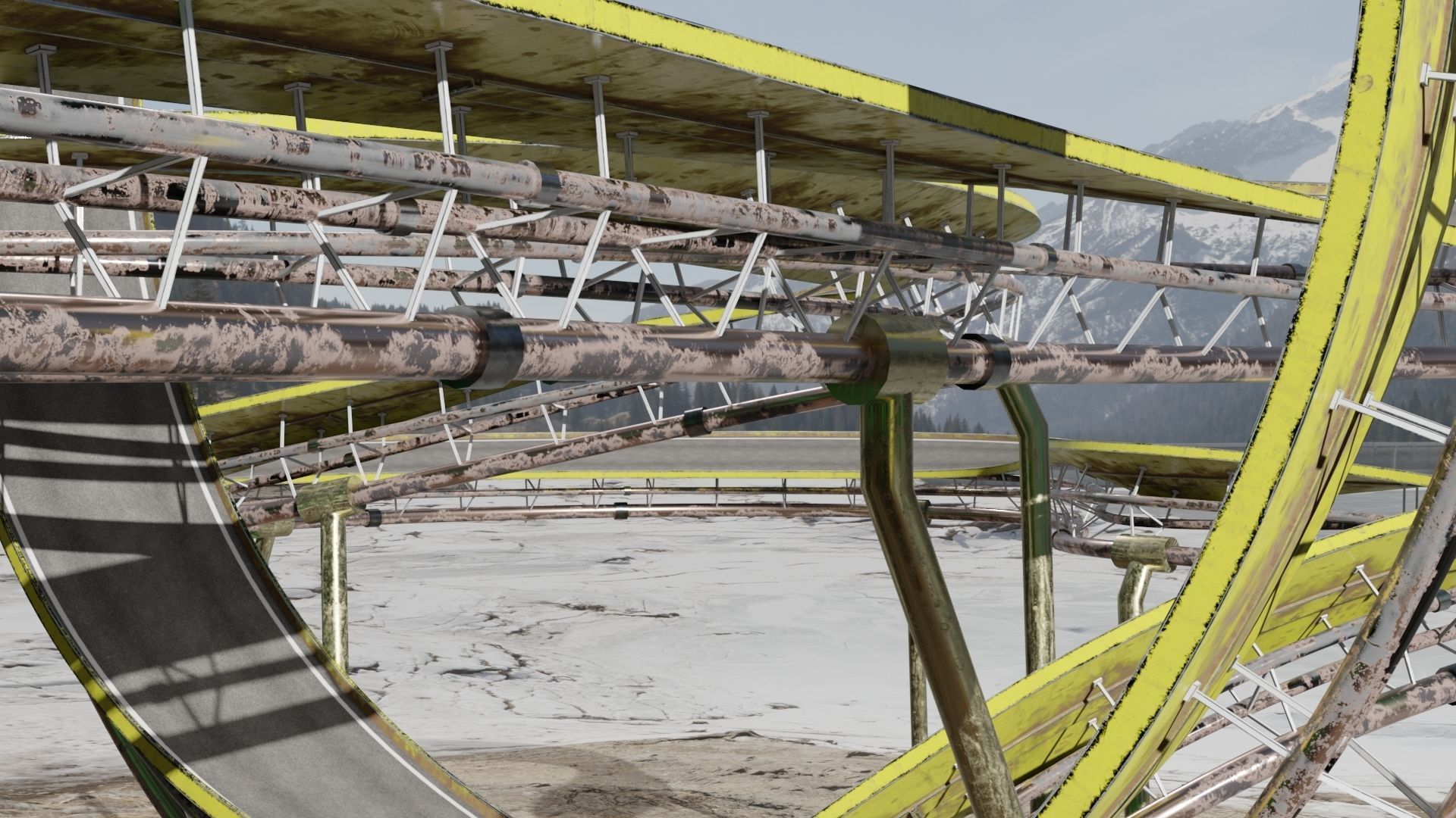 Acrobatic Track Low-poly 3D model_13