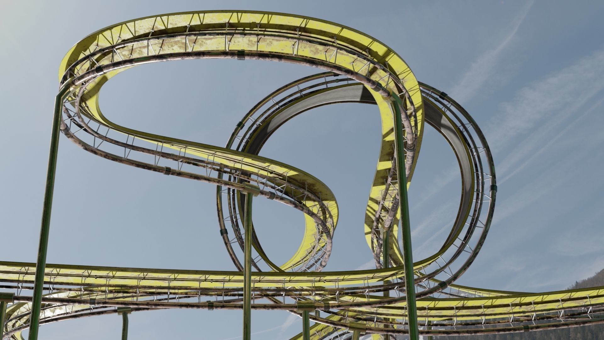 Acrobatic Track Low-poly 3D model_19