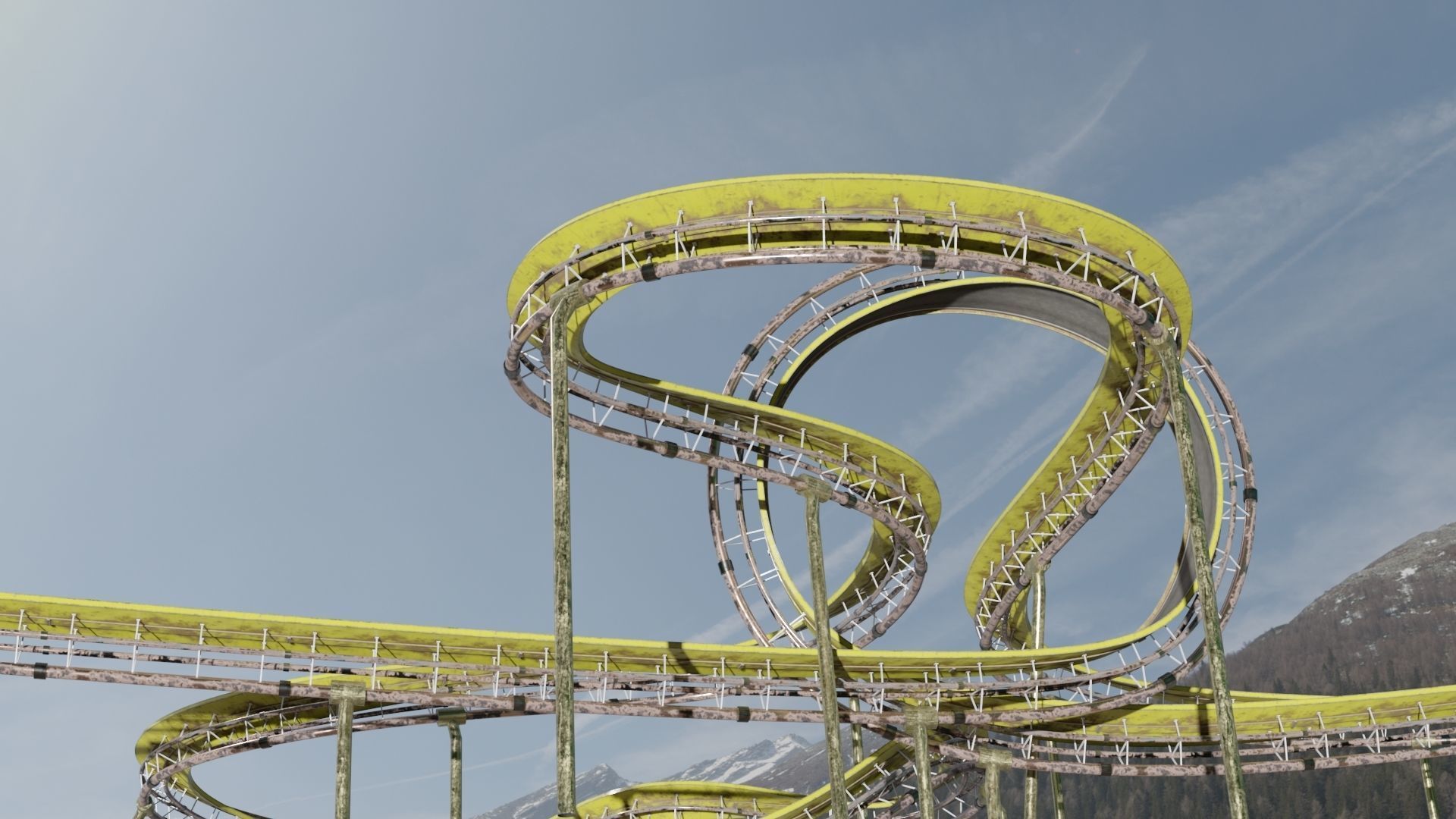 Acrobatic Track Low-poly 3D model_5