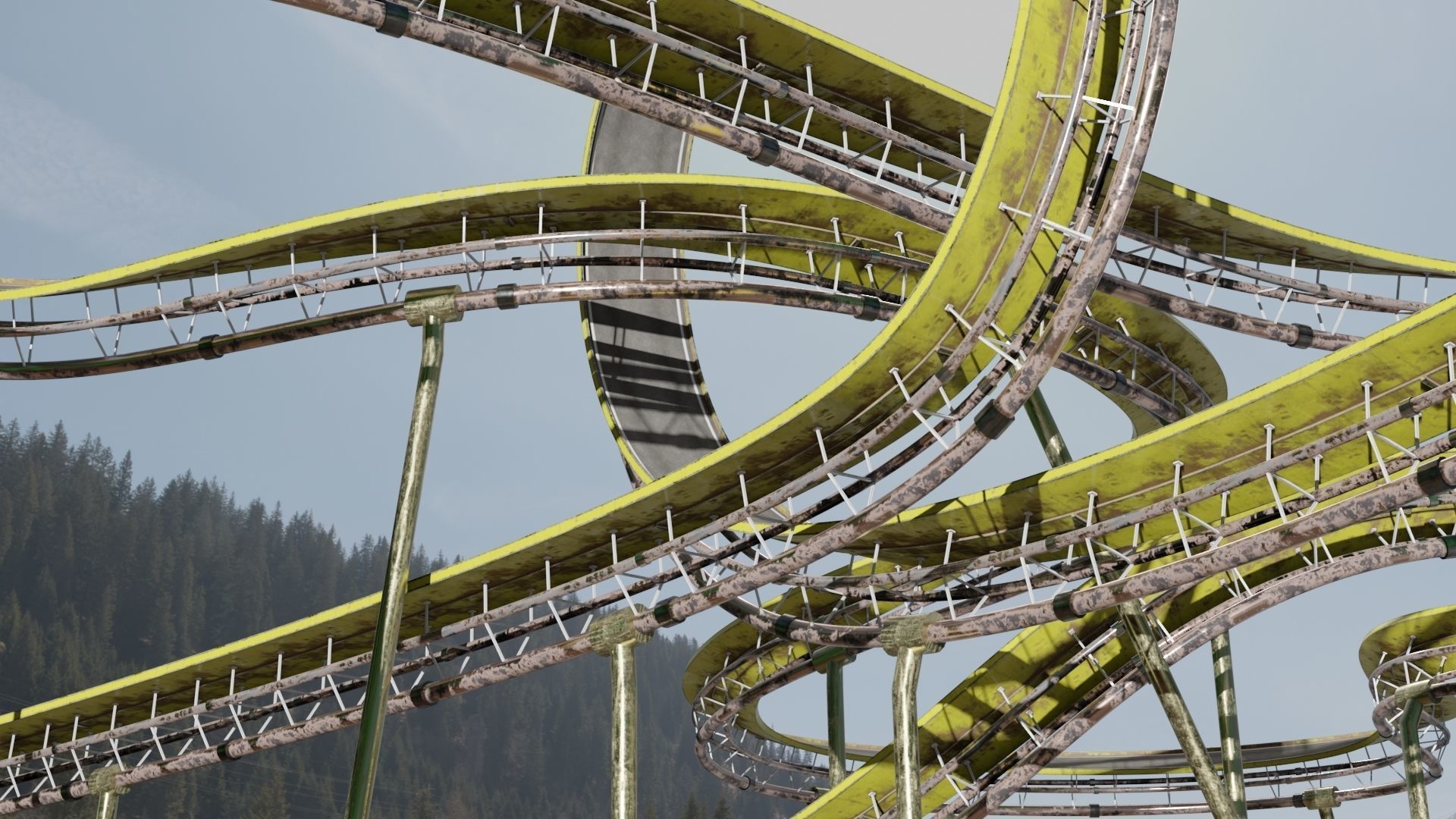 Acrobatic Track Low-poly 3D model_9