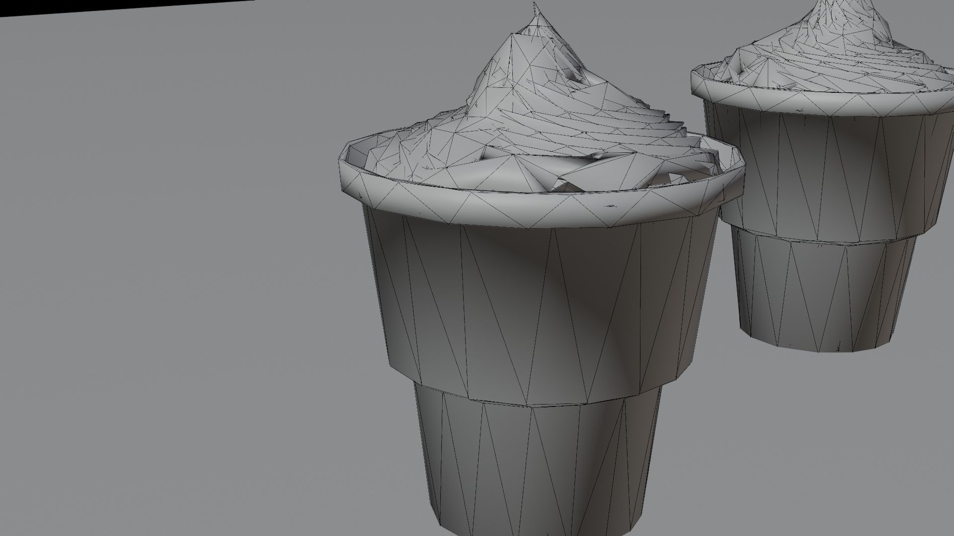 Ice cream cone pack Low-poly 3D model_12