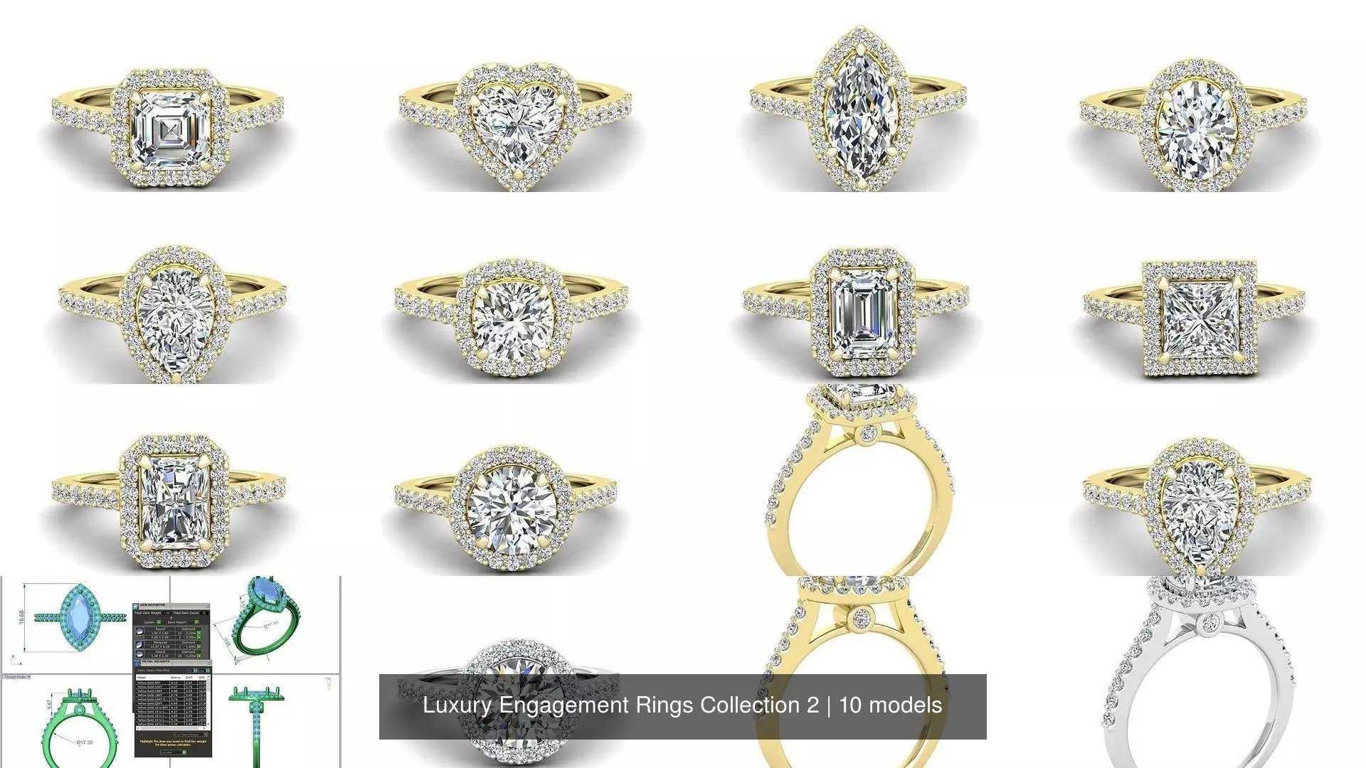 Luxury Engagement Rings all shapes Collection 2 _0