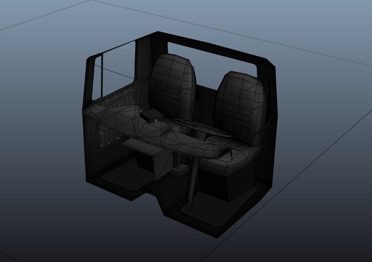SuperLiner dump trailer truck Low-poly 3D model_48