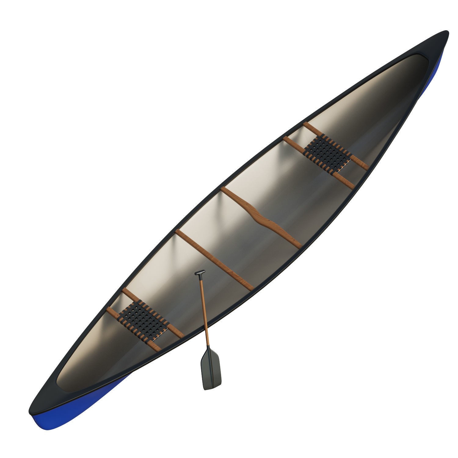Canoe  Low-poly 3D model_7