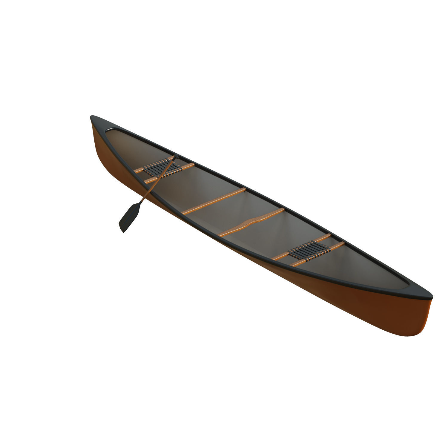 Canoe  Low-poly 3D model_21