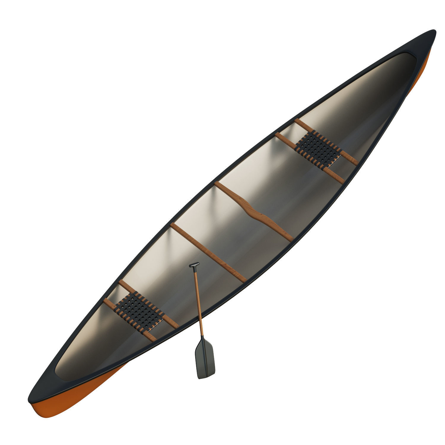 Canoe  Low-poly 3D model_24