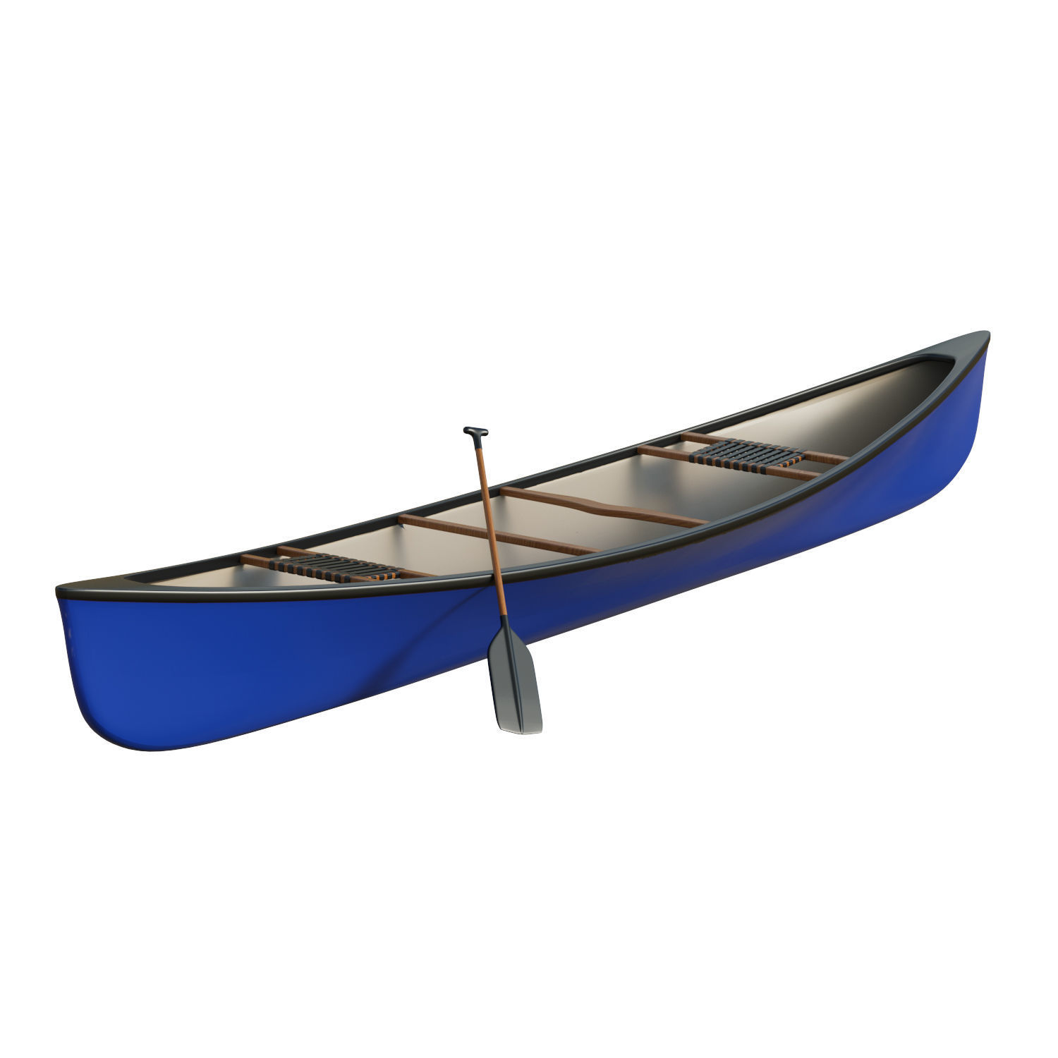 Canoe  Low-poly 3D model_1