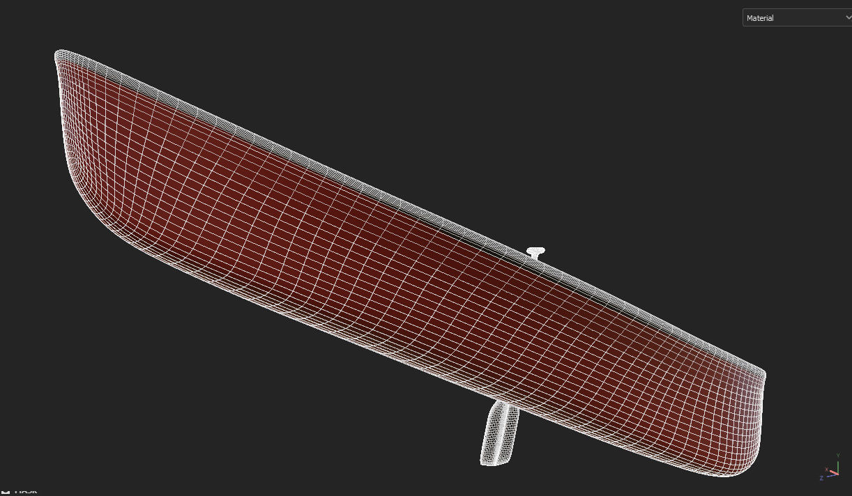 Canoe  Low-poly 3D model_29