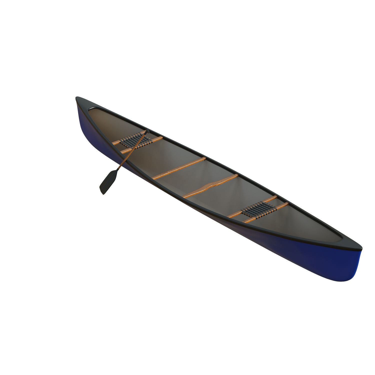 Canoe  Low-poly 3D model_4
