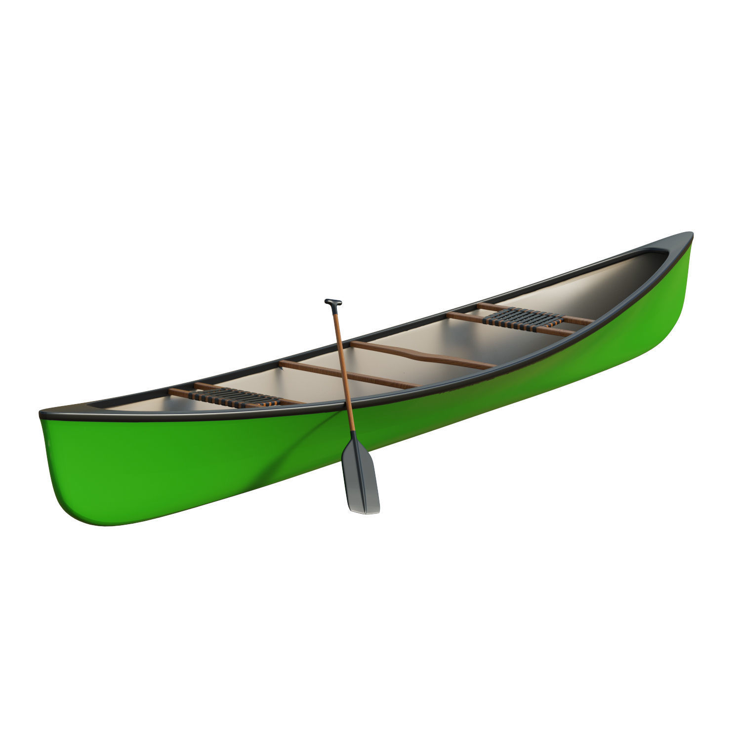 Canoe  Low-poly 3D model_13