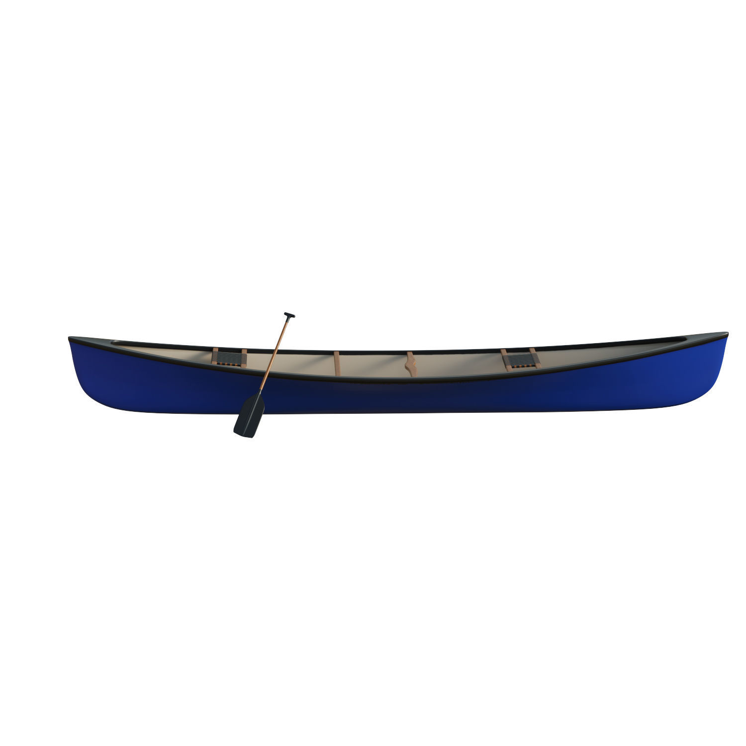 Canoe  Low-poly 3D model_2