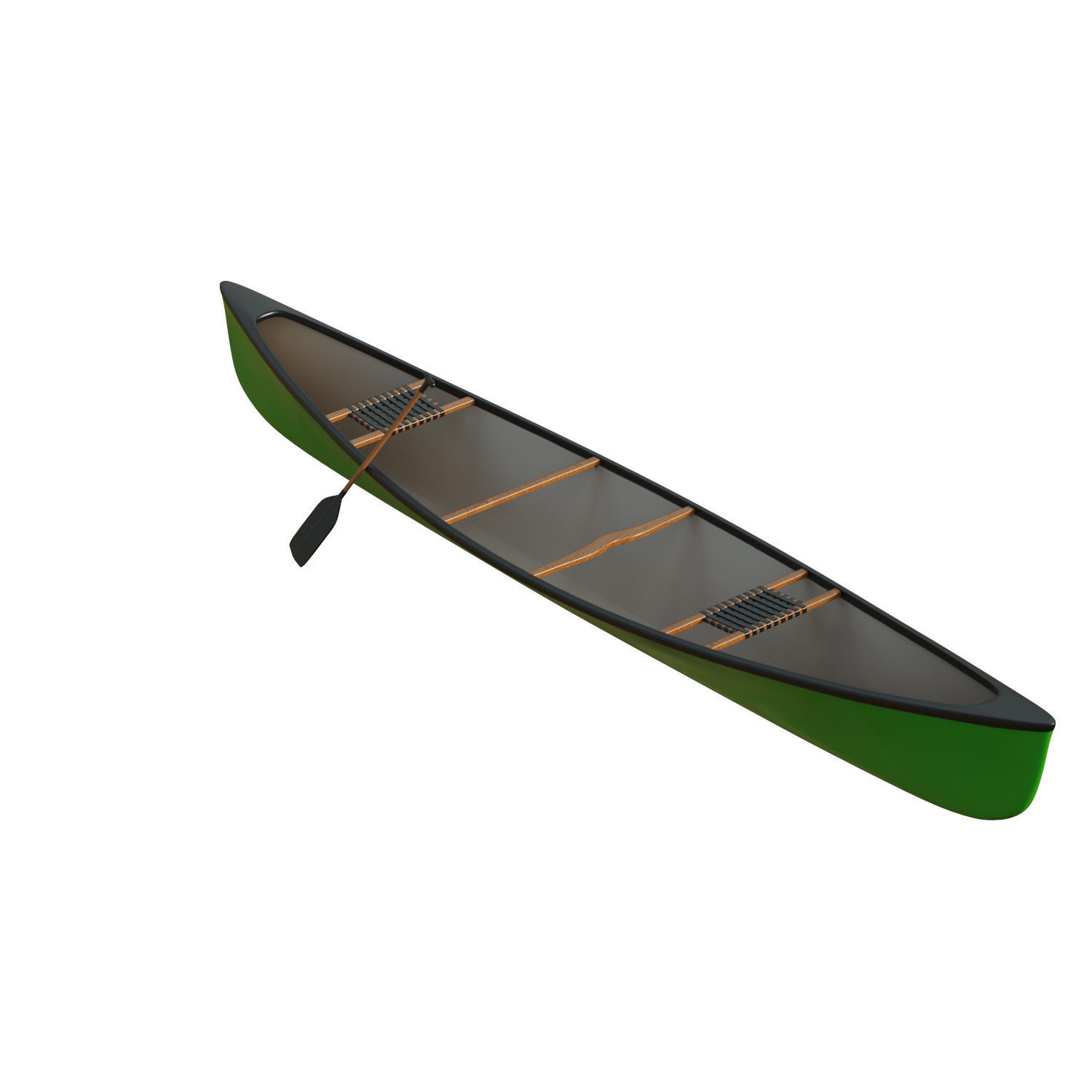 Canoe  Low-poly 3D model_16