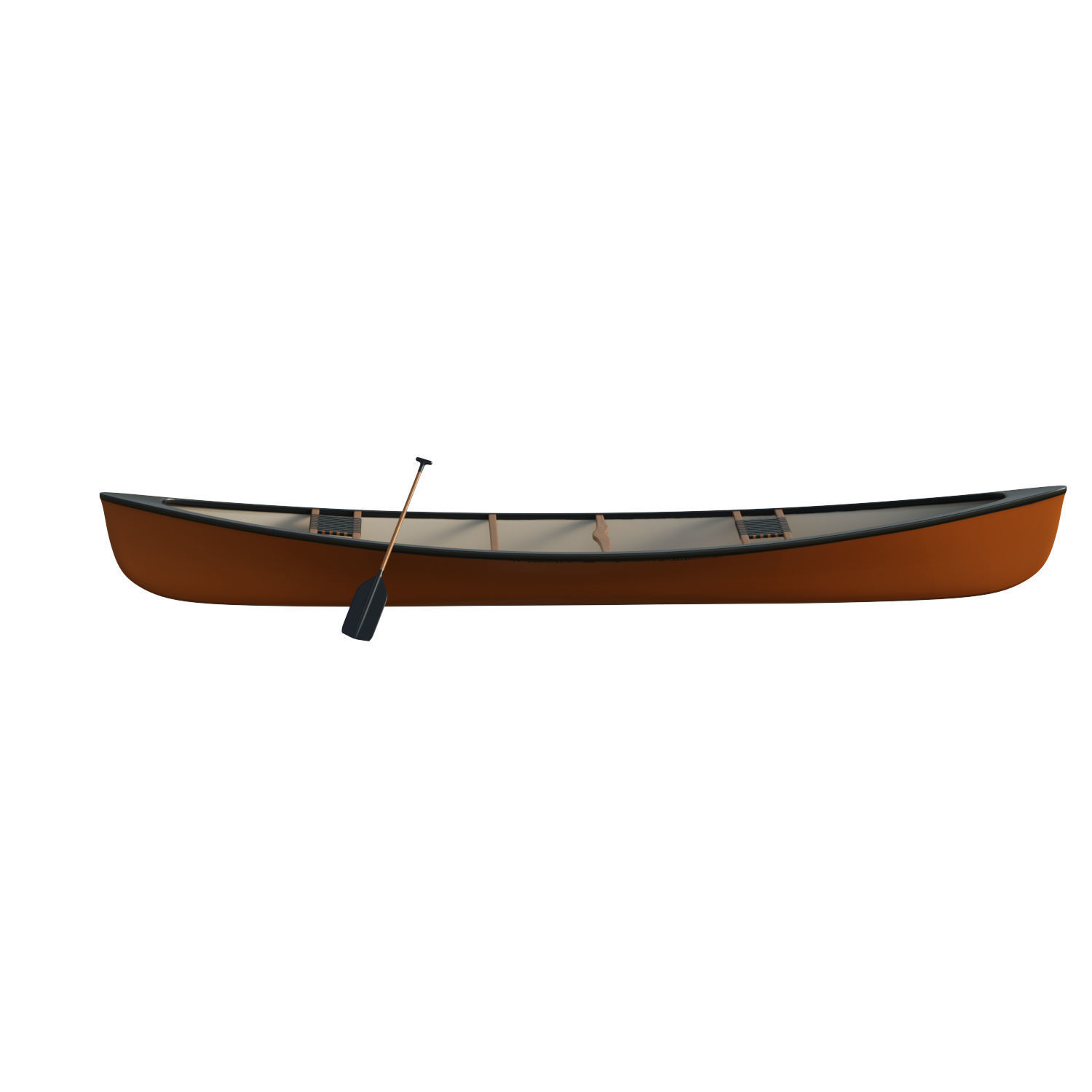 Canoe  Low-poly 3D model_19