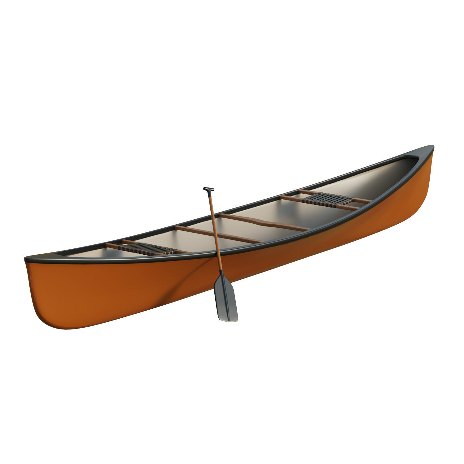 Canoe  Low-poly 3D model_18