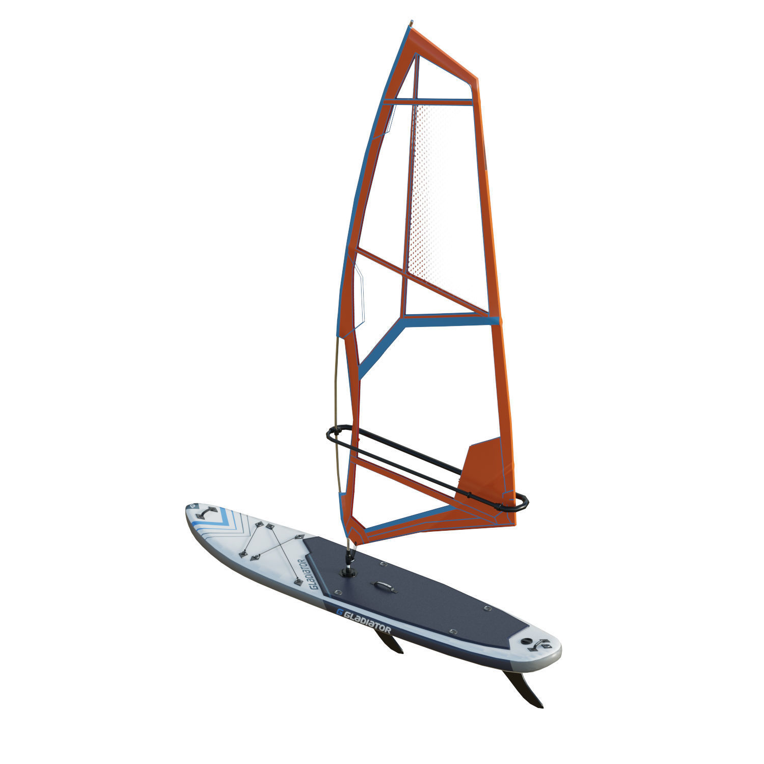 Gladiator Windsurfing Board Low-poly 3D model_10