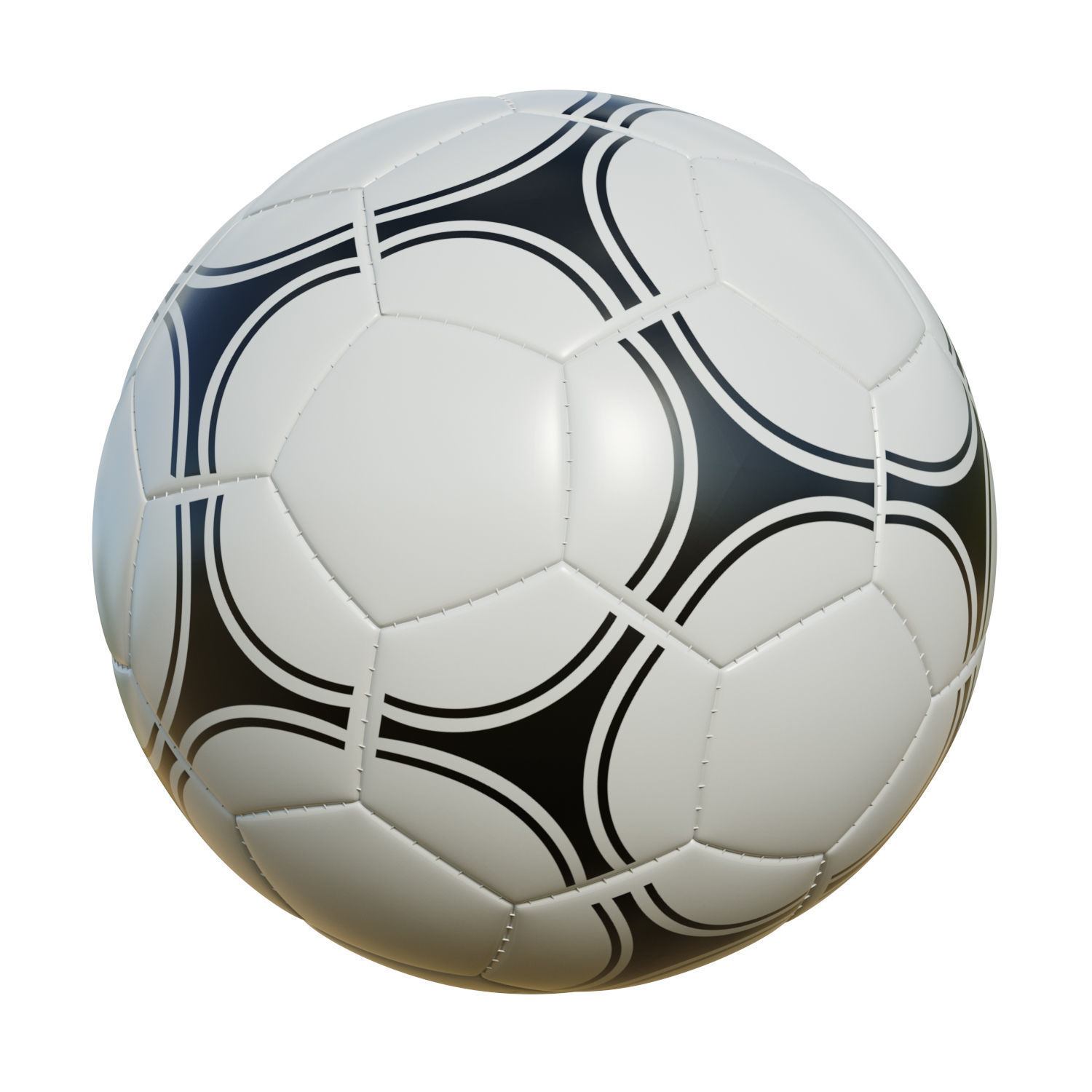 Soccer Balls Low-poly 3D model_1