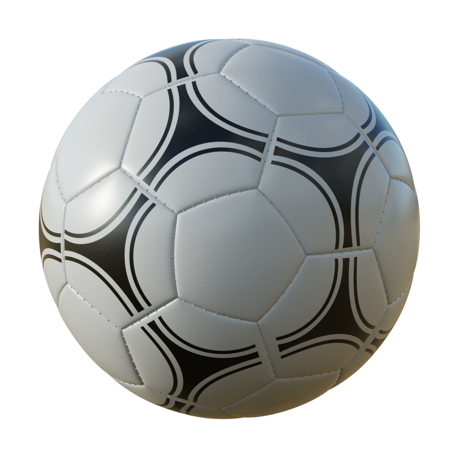 Soccer Balls Low-poly 3D model_4