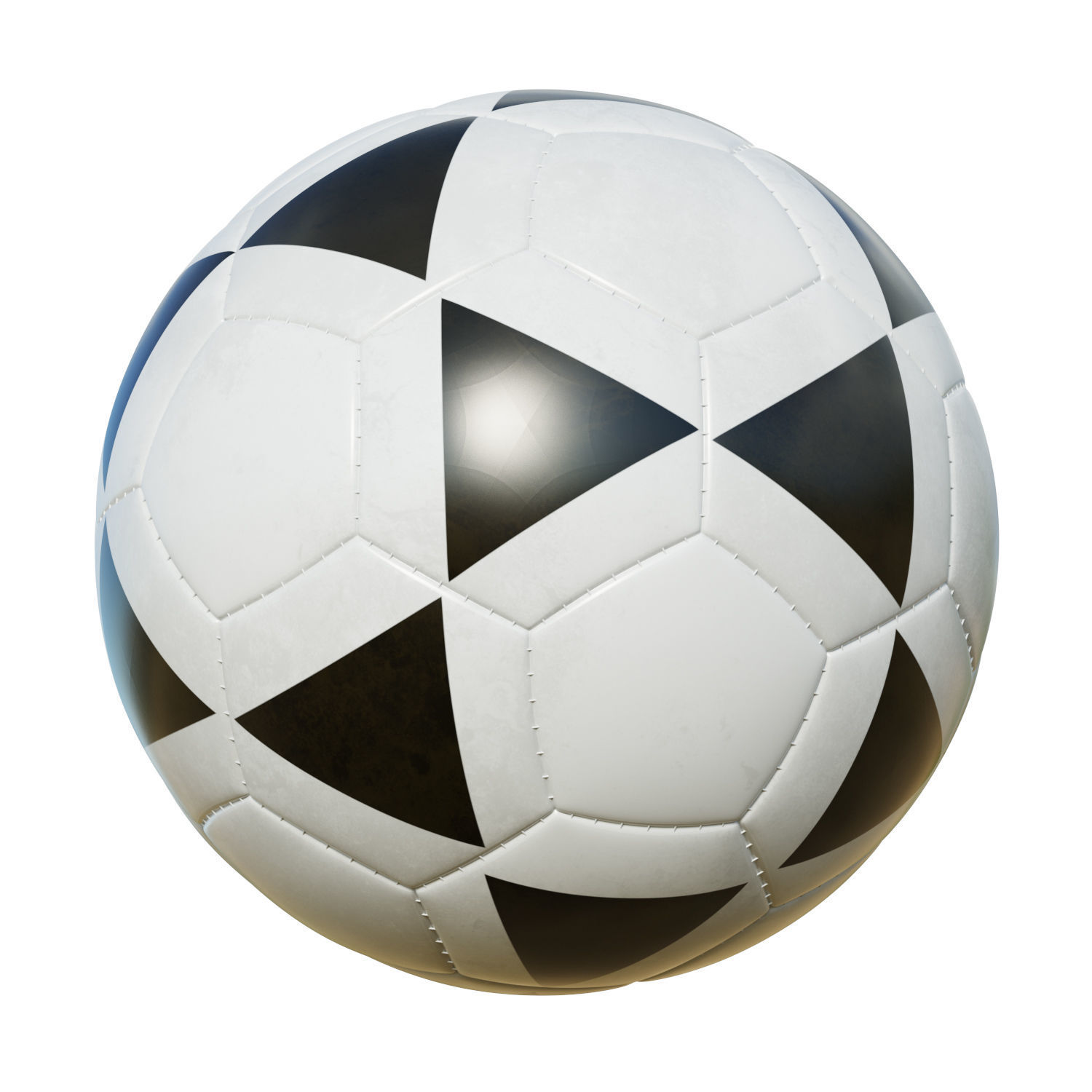 Soccer Balls Low-poly 3D model_10