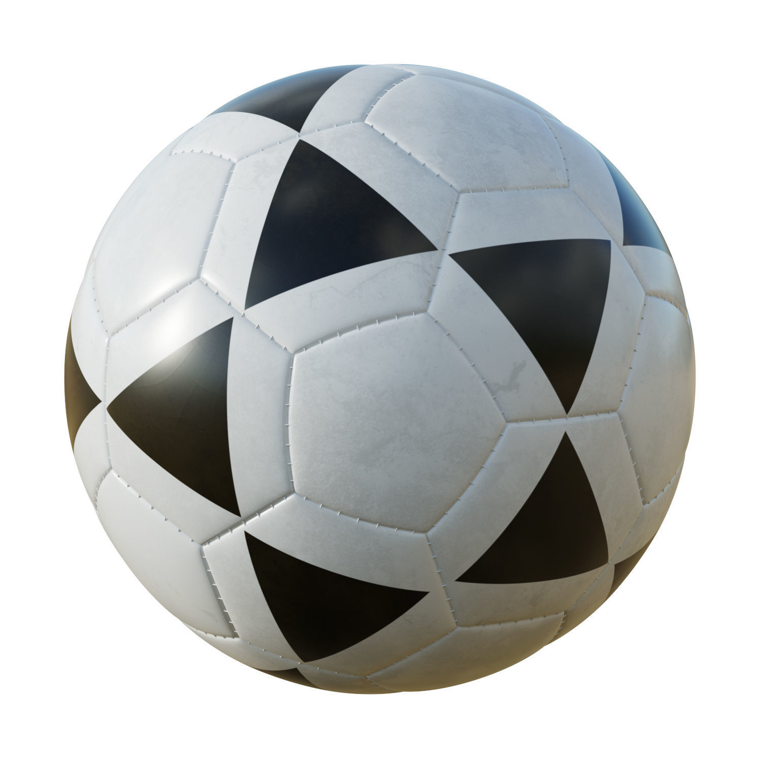 Soccer Balls Low-poly 3D model_9