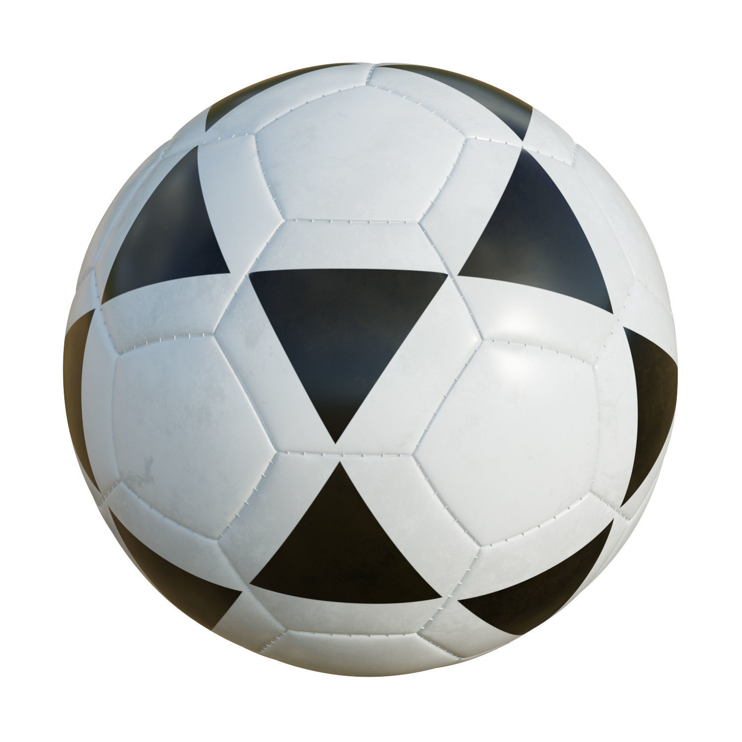 Soccer Balls Low-poly 3D model_7
