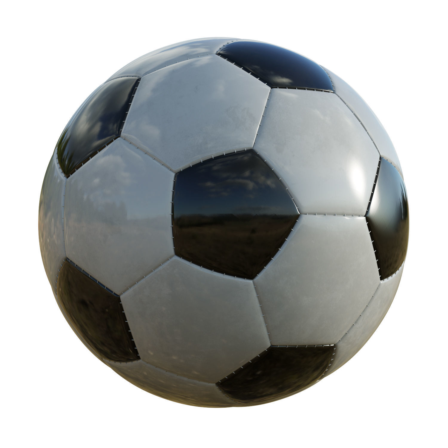 Soccer Balls Low-poly 3D model_13