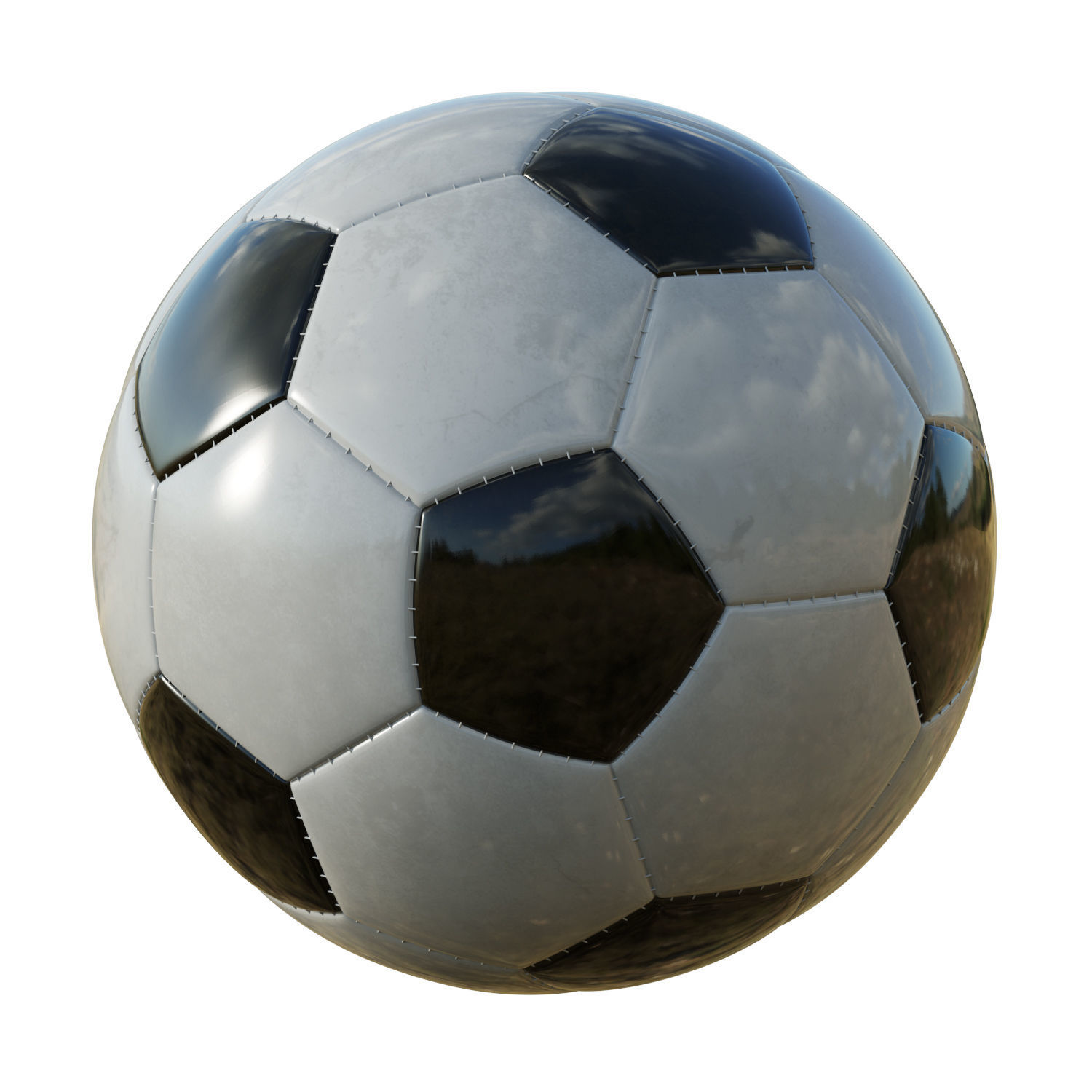Soccer Balls Low-poly 3D model_14