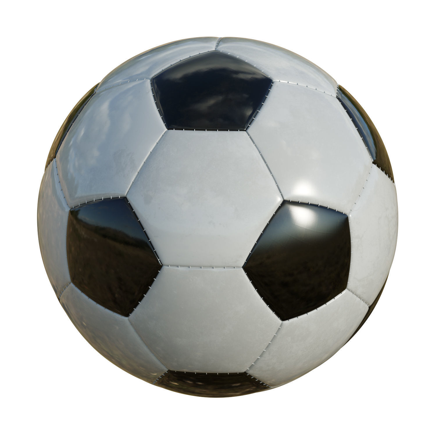 Soccer Balls Low-poly 3D model_12