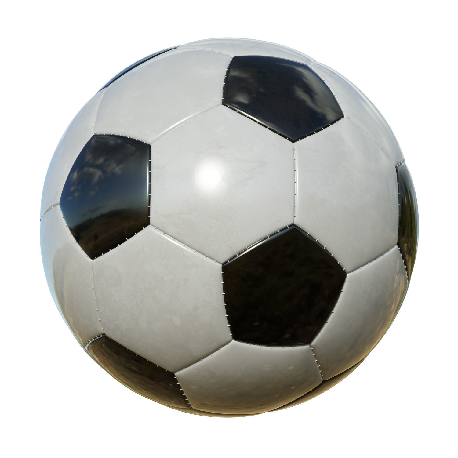 Soccer Balls Low-poly 3D model_15