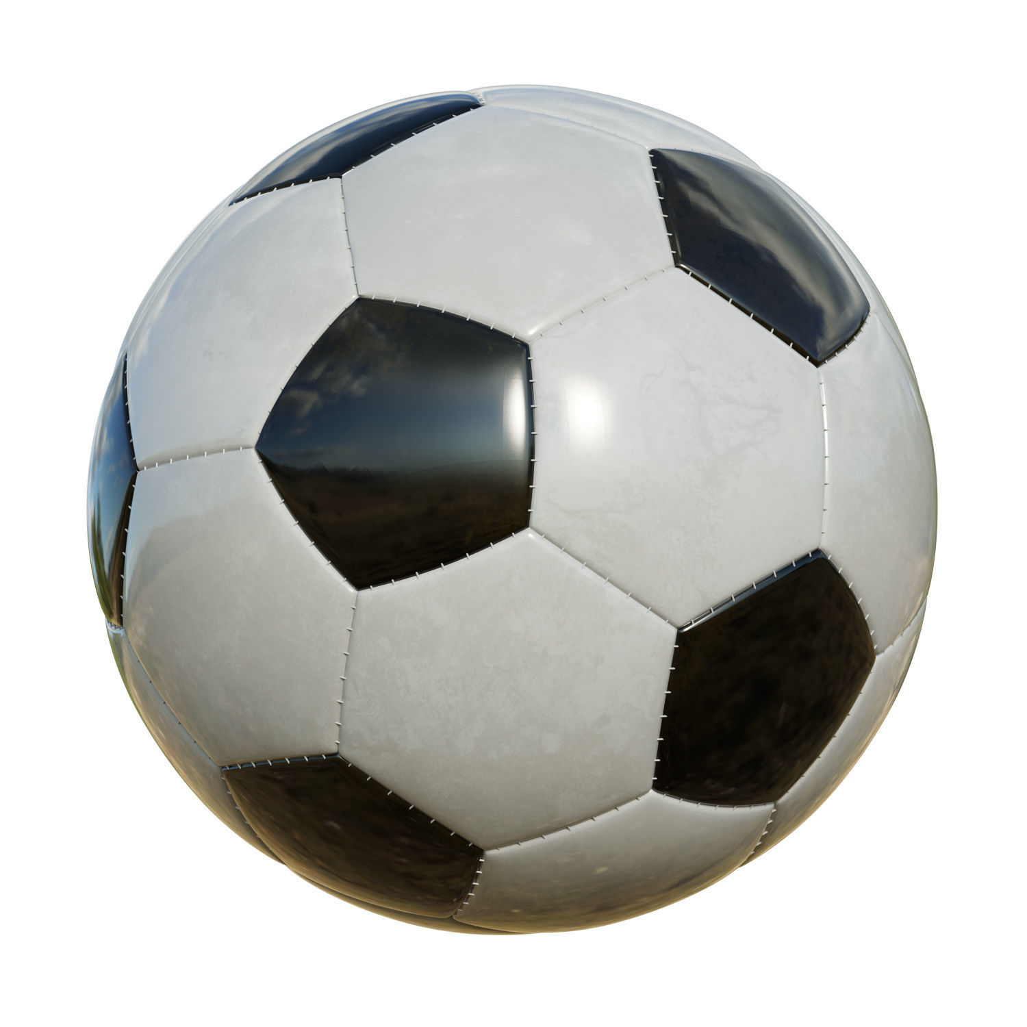 Soccer Balls Low-poly 3D model_11
