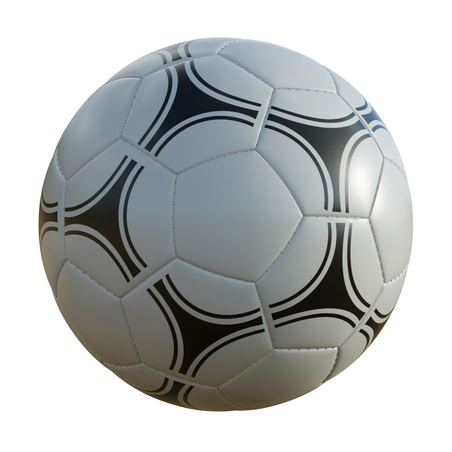 Soccer Balls Low-poly 3D model_3