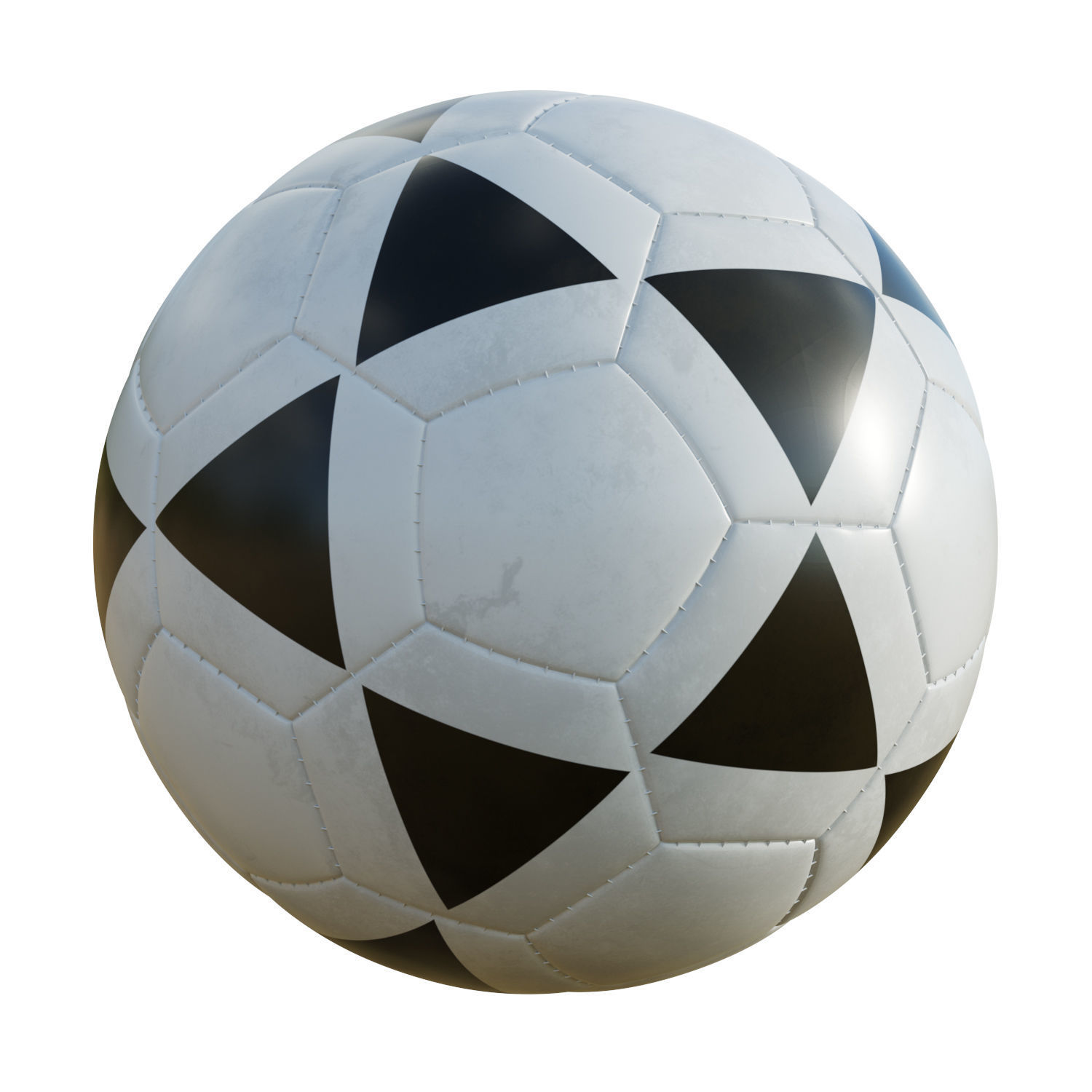 Soccer Balls Low-poly 3D model_8