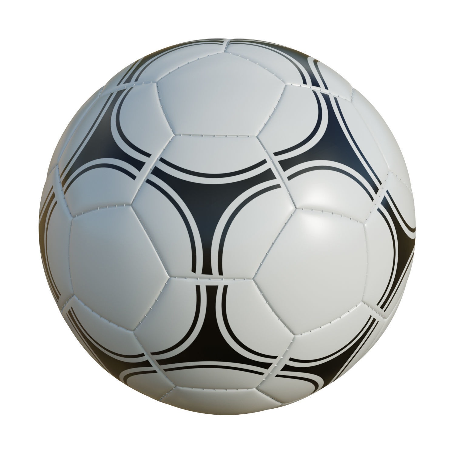 Soccer Balls Low-poly 3D model_2